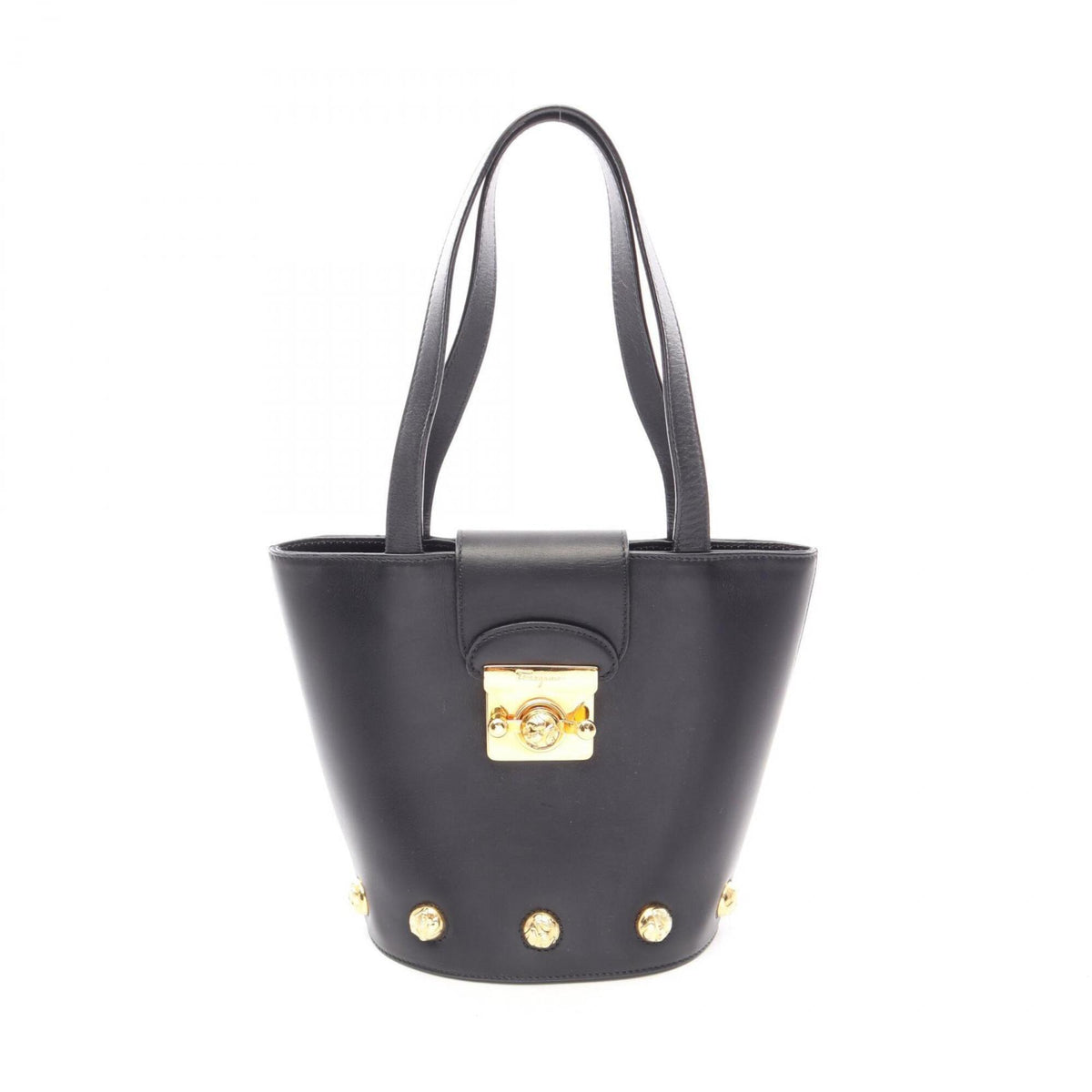 Salvatore Ferragamo Black Leather Handbag (Pre-Owned)