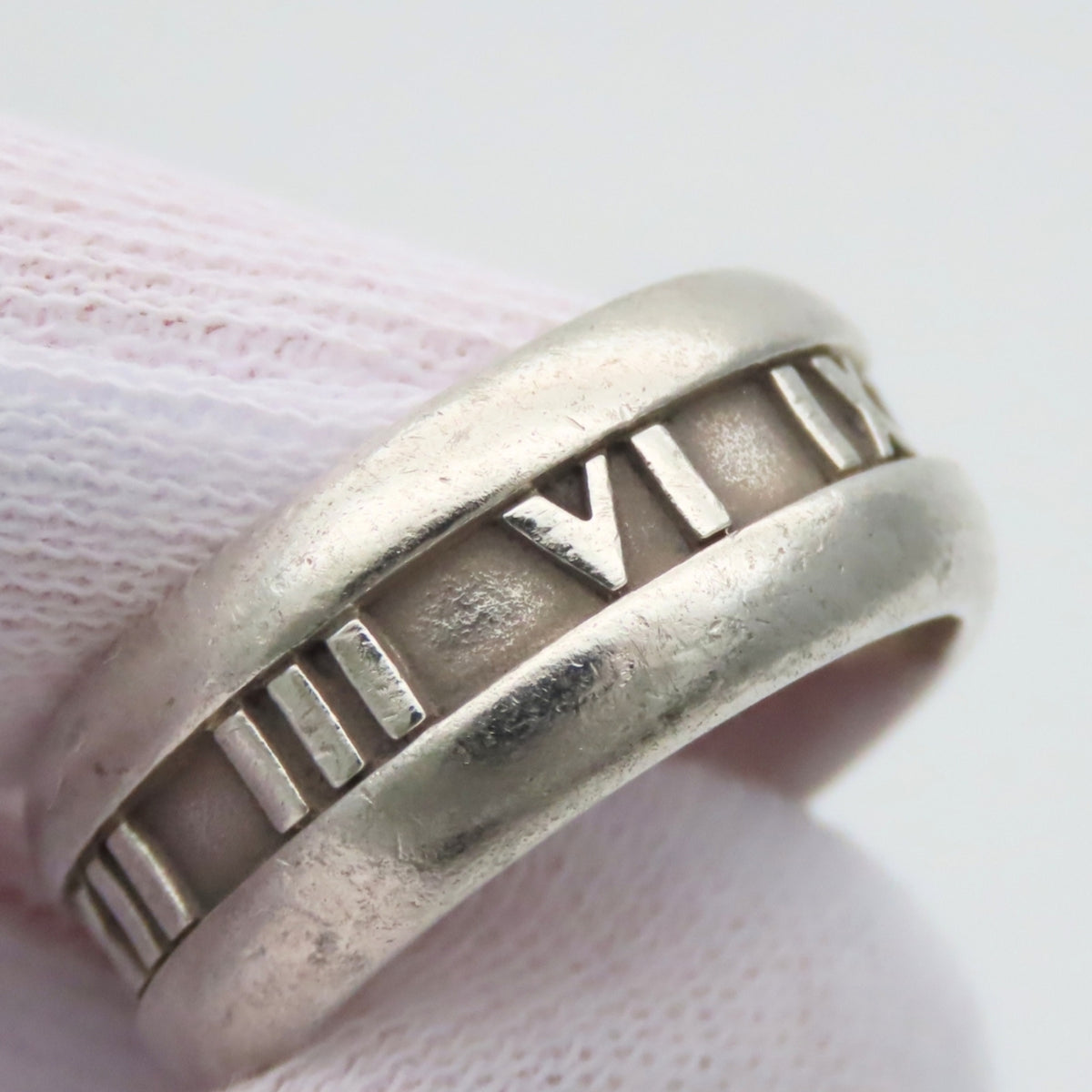 Tiffany Atlas Silver Silver 925 Band Ring (Pre-Owned)