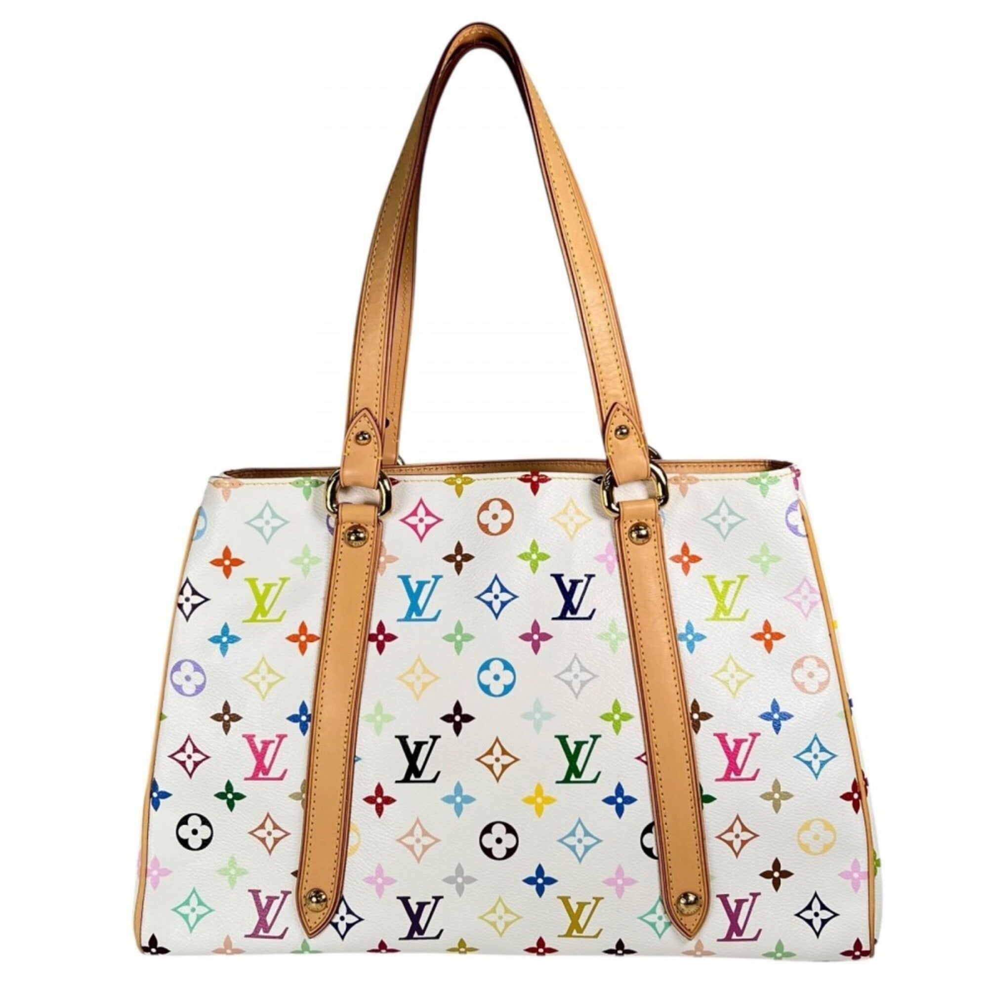 Louis Vuitton White Monogram Multicolore Handbag (Pre-Owned)