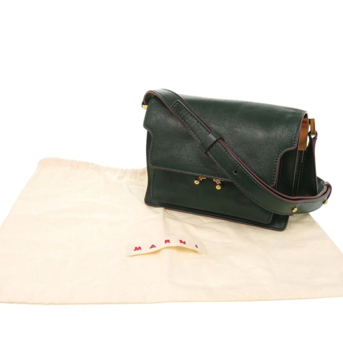 Marni Green Leather Shoulder Bag (Pre-Owned)