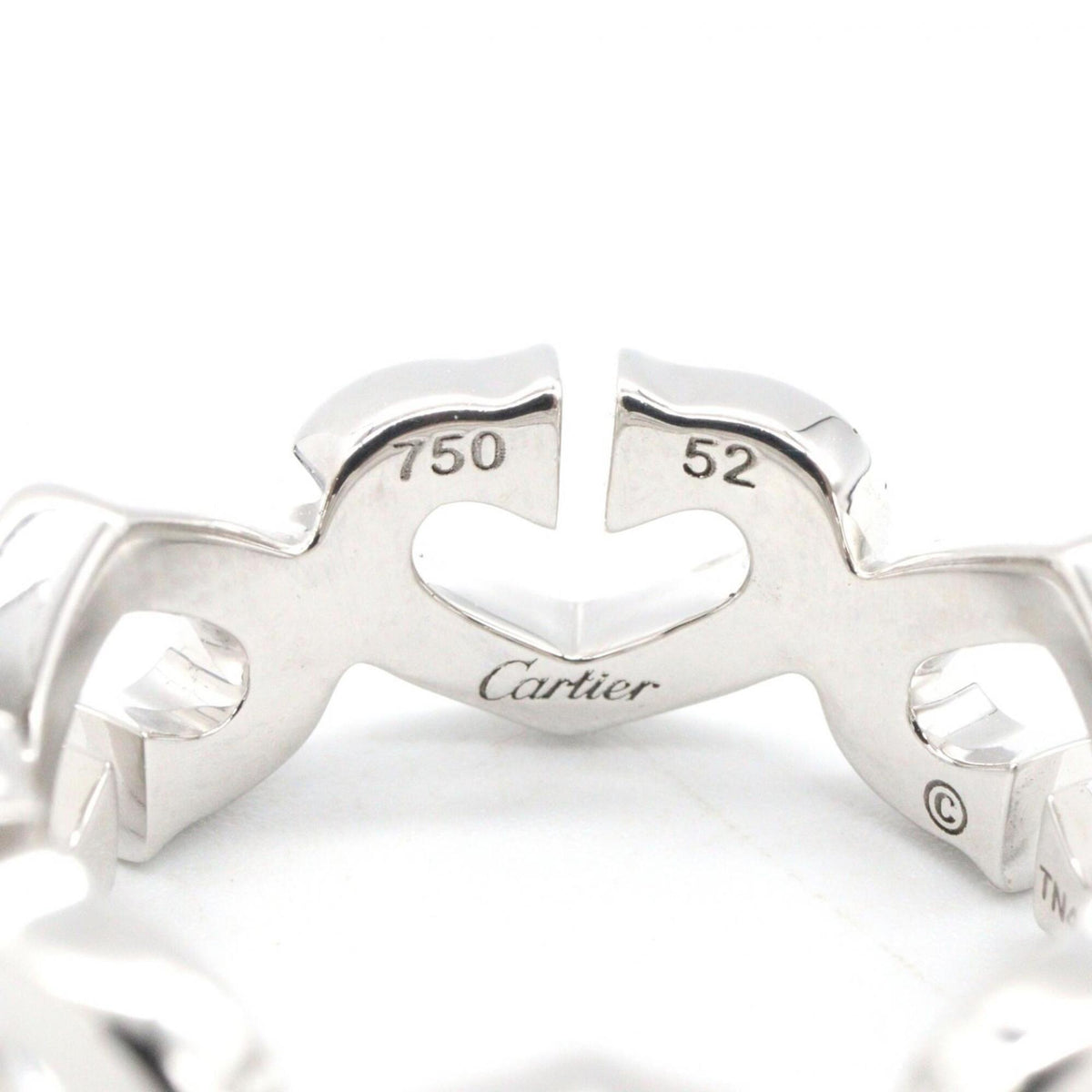 Cartier Clear White White Gold (18K) Band Ring (Pre-Owned)