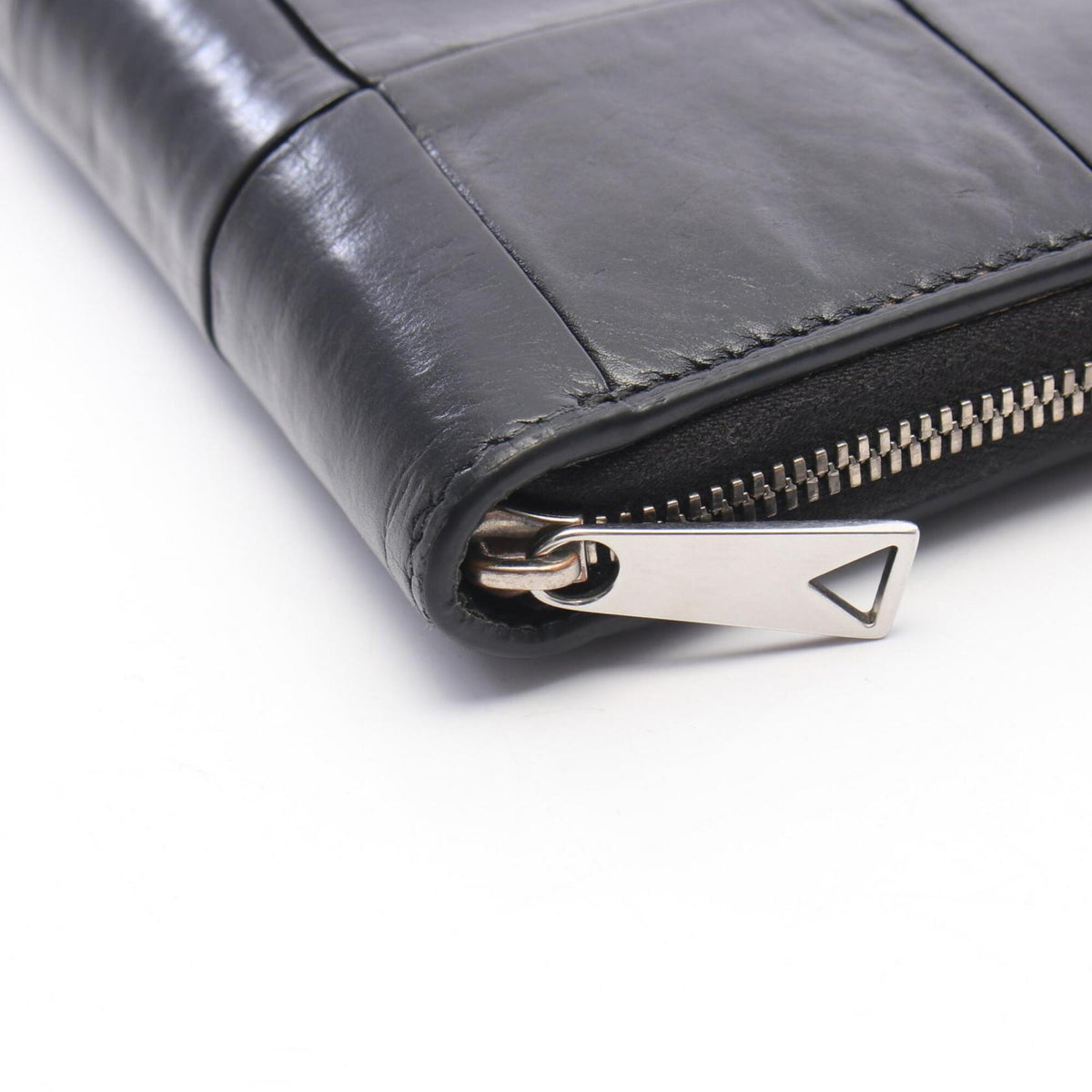 Bottega Veneta Black Intrecciato Long Wallet (Bi-Fold) (Pre-Owned)