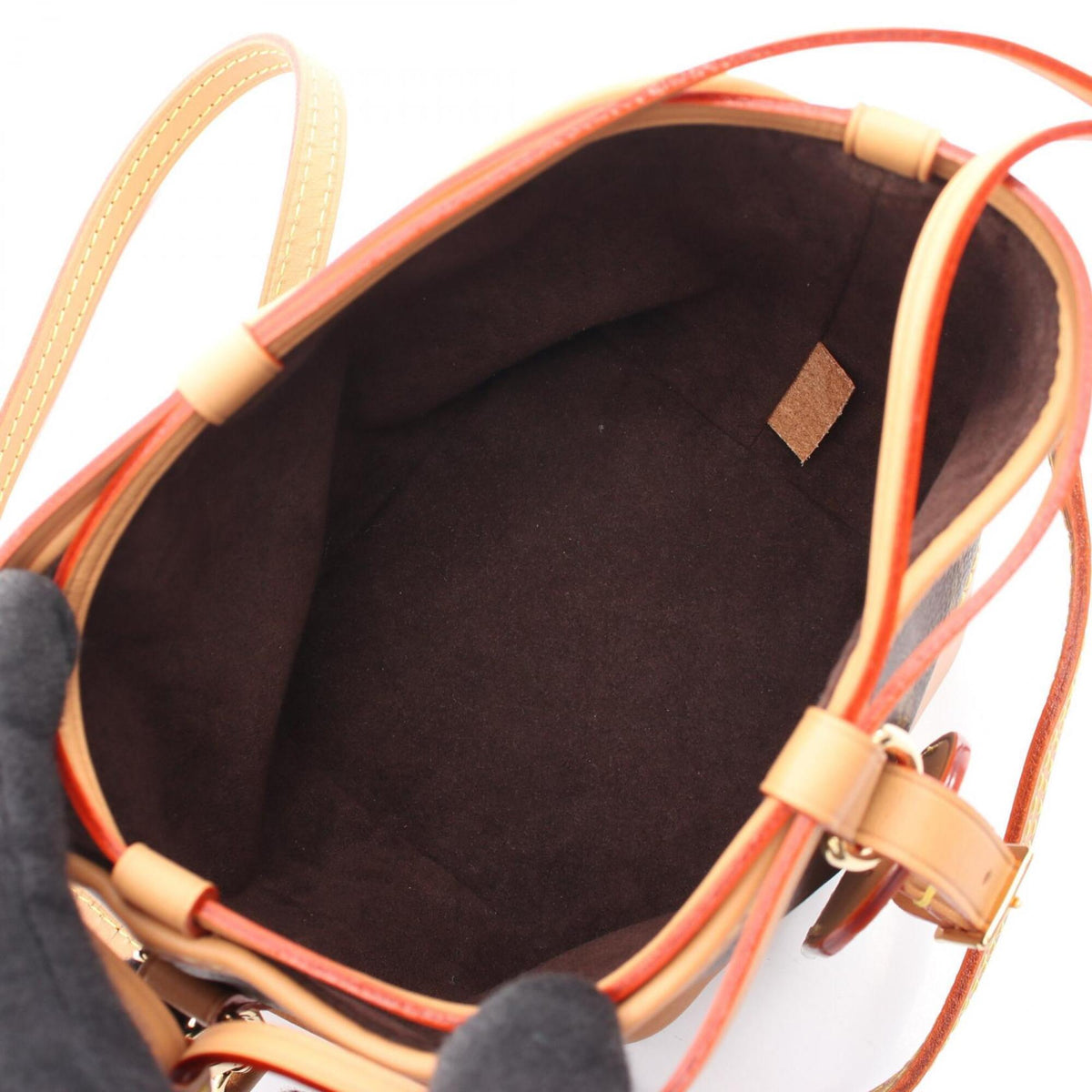 Louis Vuitton Brown Monogram Leather Monogram Coated Canvas Handbag Shoulder Bag (Pre-Owned)