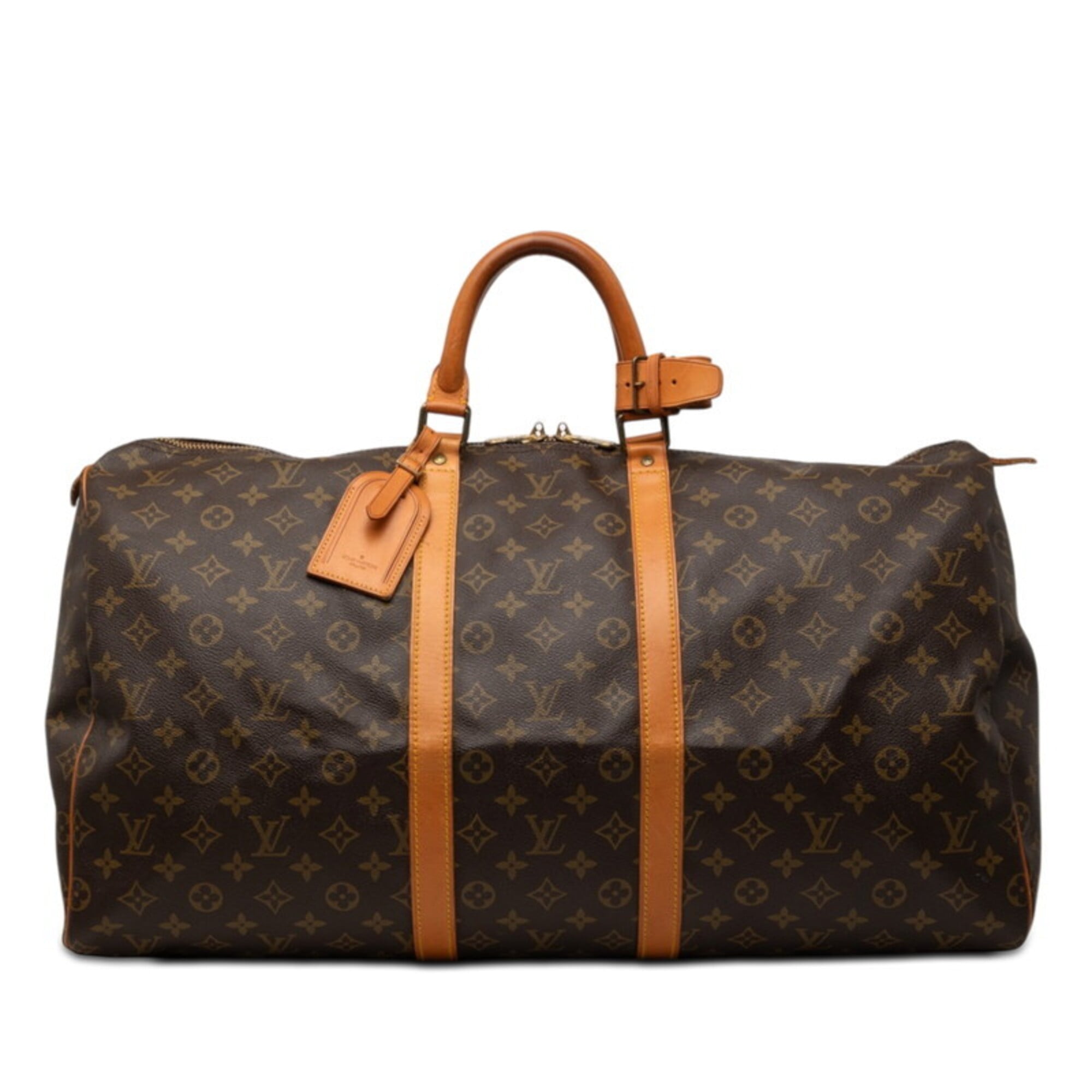 Louis Vuitton Brown Pvc Leather Boston Bag (Pre-Owned)