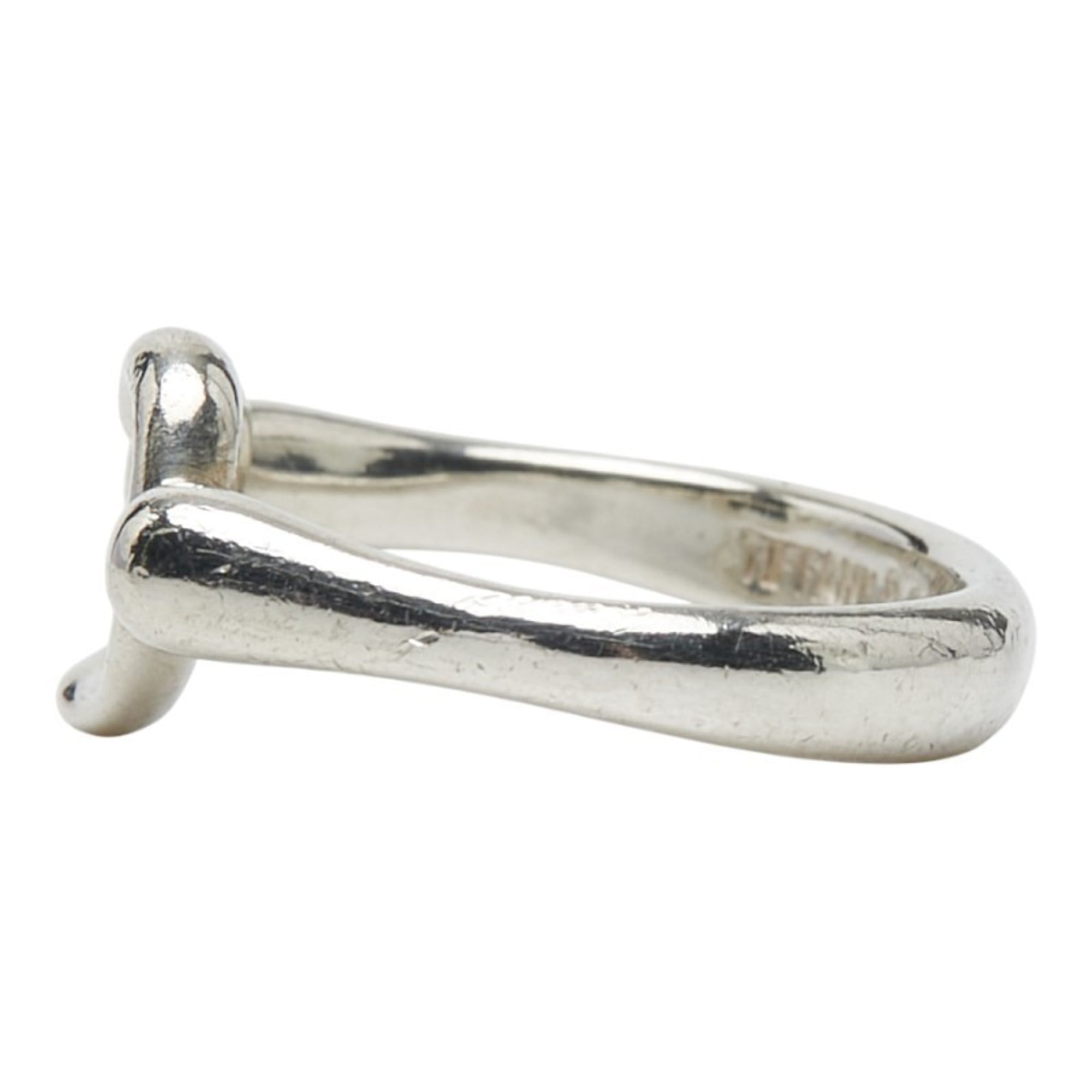 Tiffany Open Heart Silver Silver 925 Band Ring (Pre-Owned)