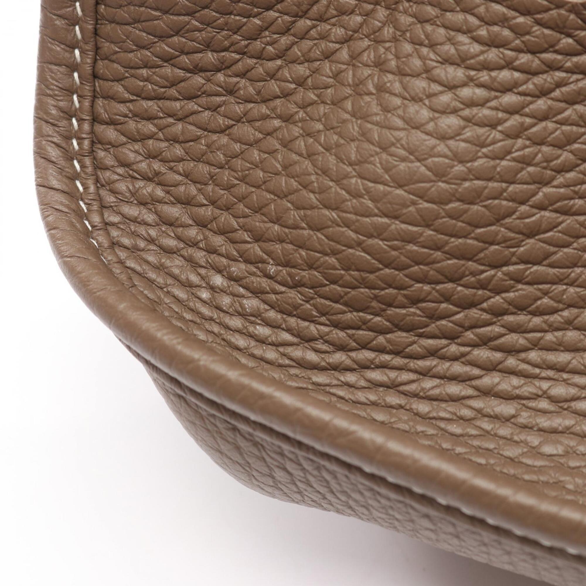 Hermes Gray Taurillon Clemence Leather Handbag Shoulder Bag (Pre-Owned)