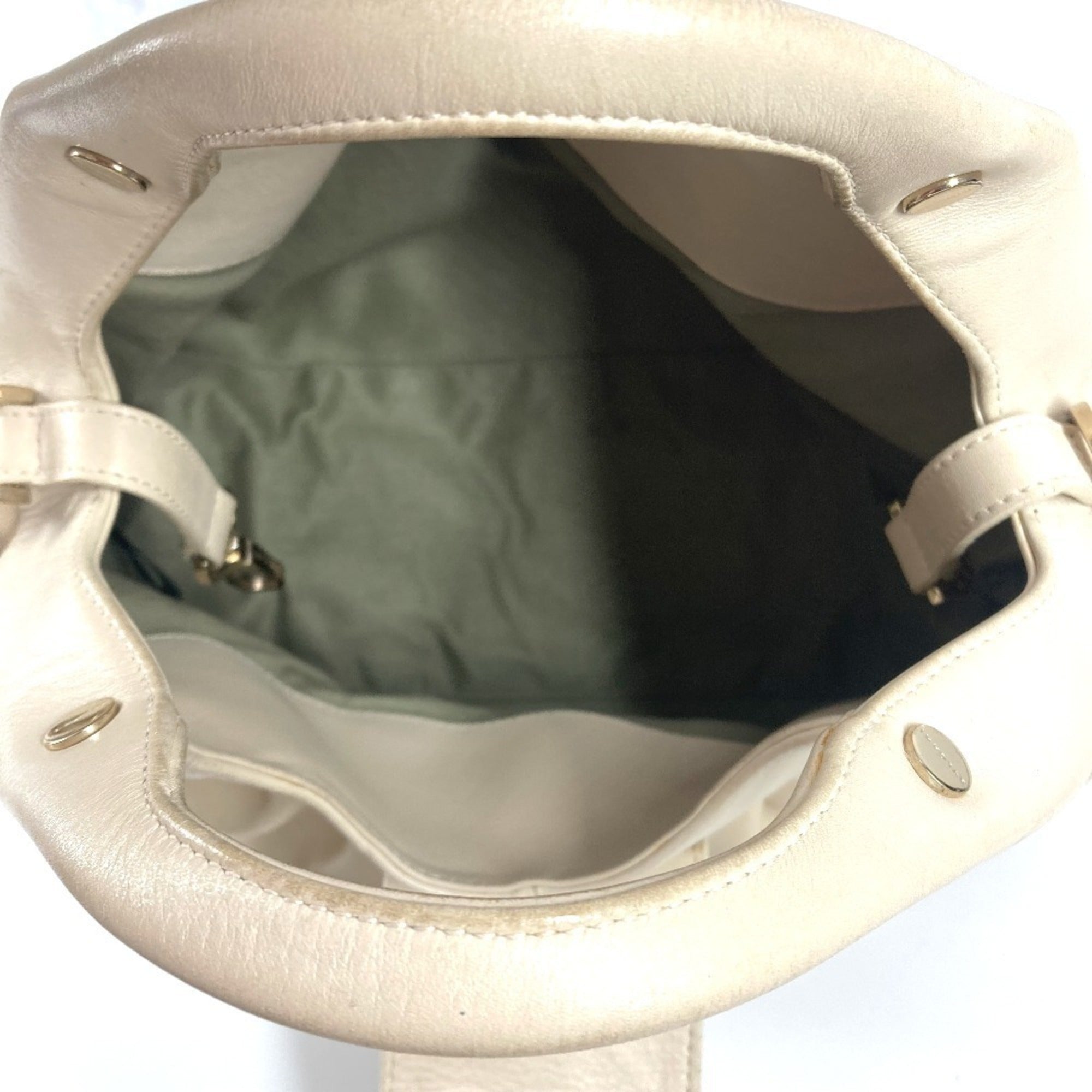 Bvlgari Chandra Beige Leather Handbag (Pre-Owned)