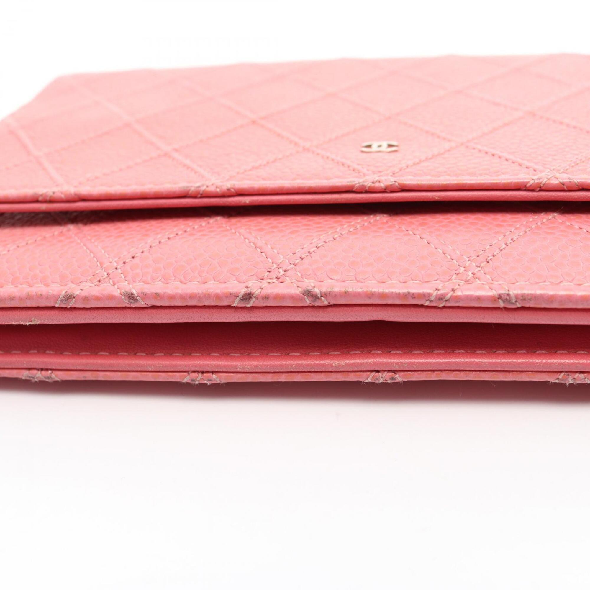 Chanel Pink Grained Calfskin Handbag Shoulder Bag (Pre-Owned)