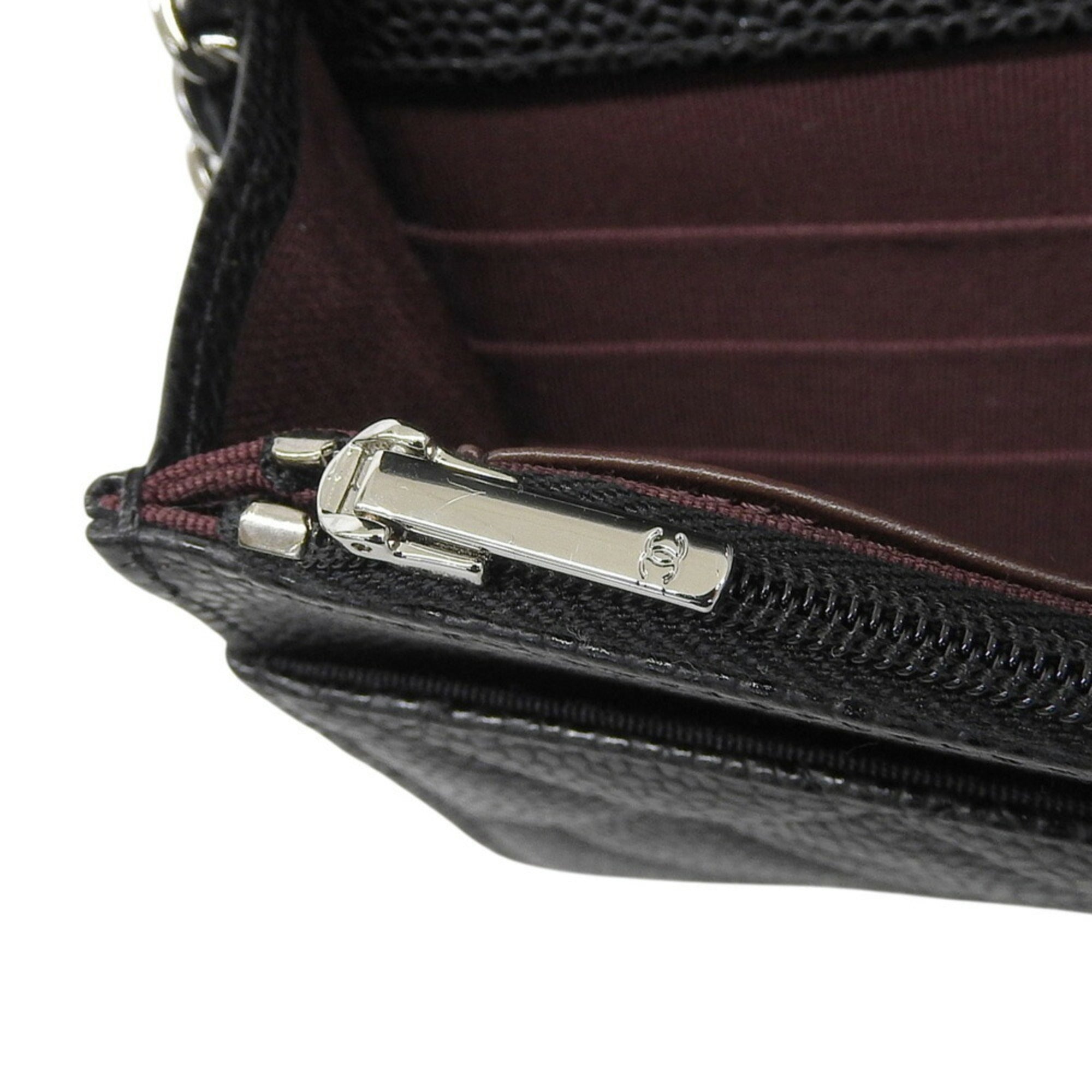 Chanel Black Grained Calfskin Shoulder Bag (Pre-Owned)