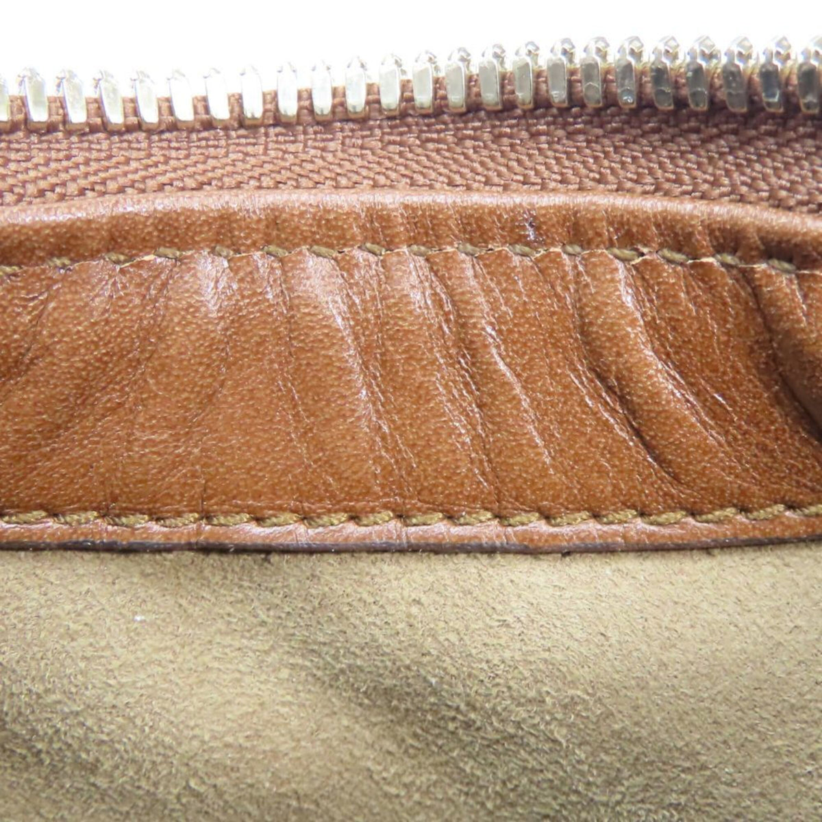 Gucci Beige Brown Gg Supreme Canvas Leather Shoulder Bag (Pre-Owned)