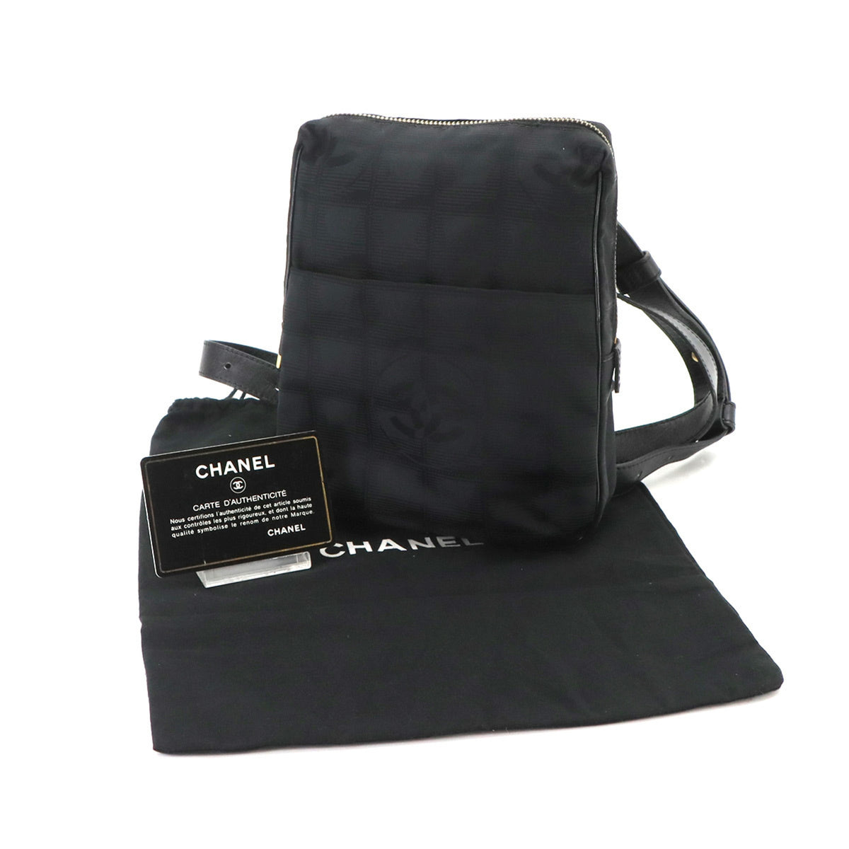 Chanel New Travel Line Black New Travel Line Handbag Shoulder Bag (Pre-Owned)