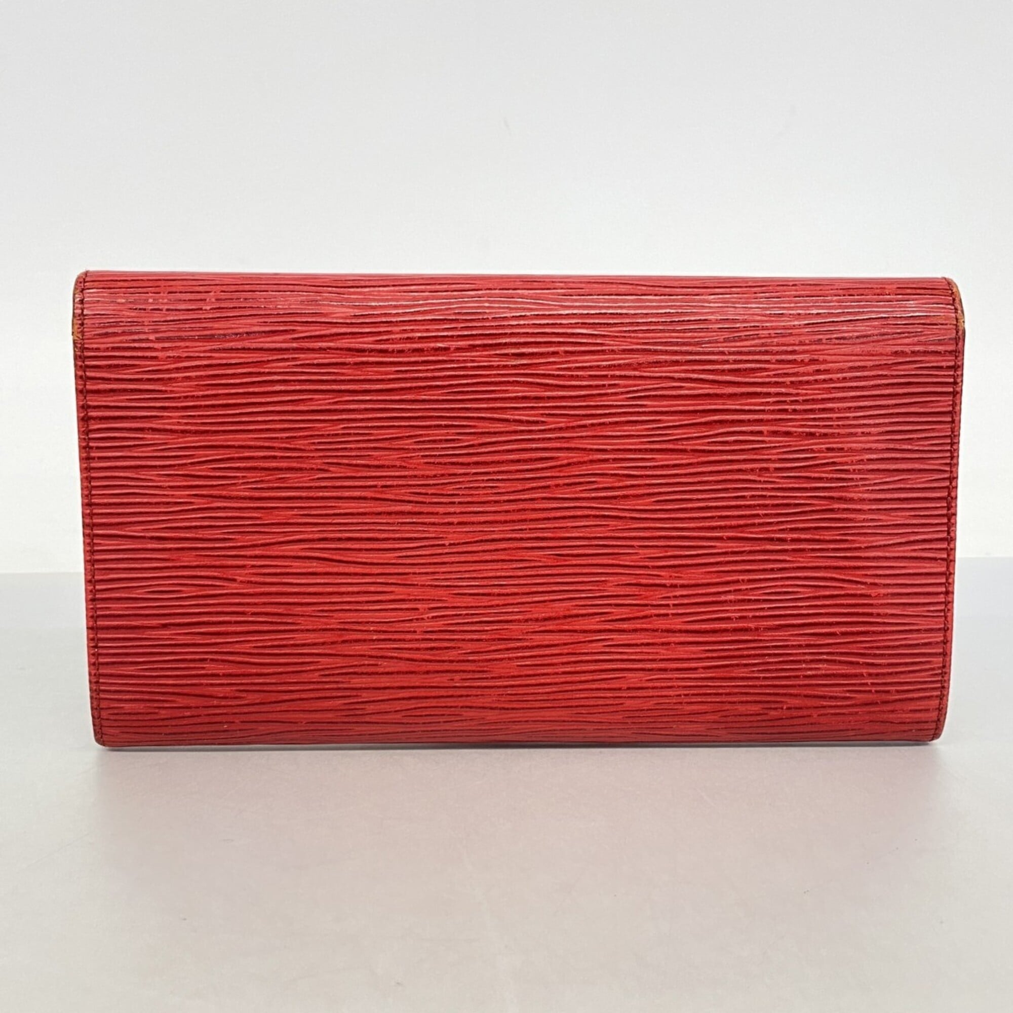 Louis Vuitton Castilian Red Long Wallet (Bi-Fold) (Pre-Owned)