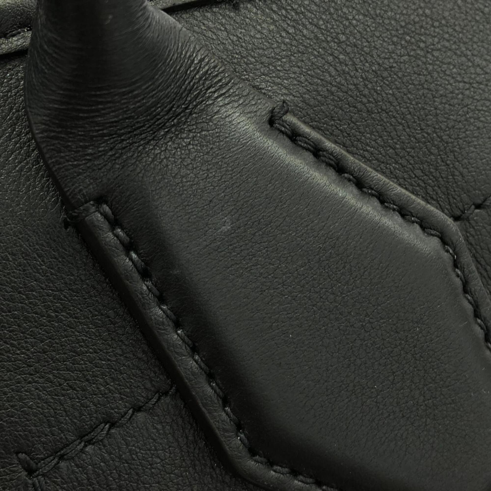 Louis Vuitton Black Leather Pouch Shoulder Bag (Pre-Owned)