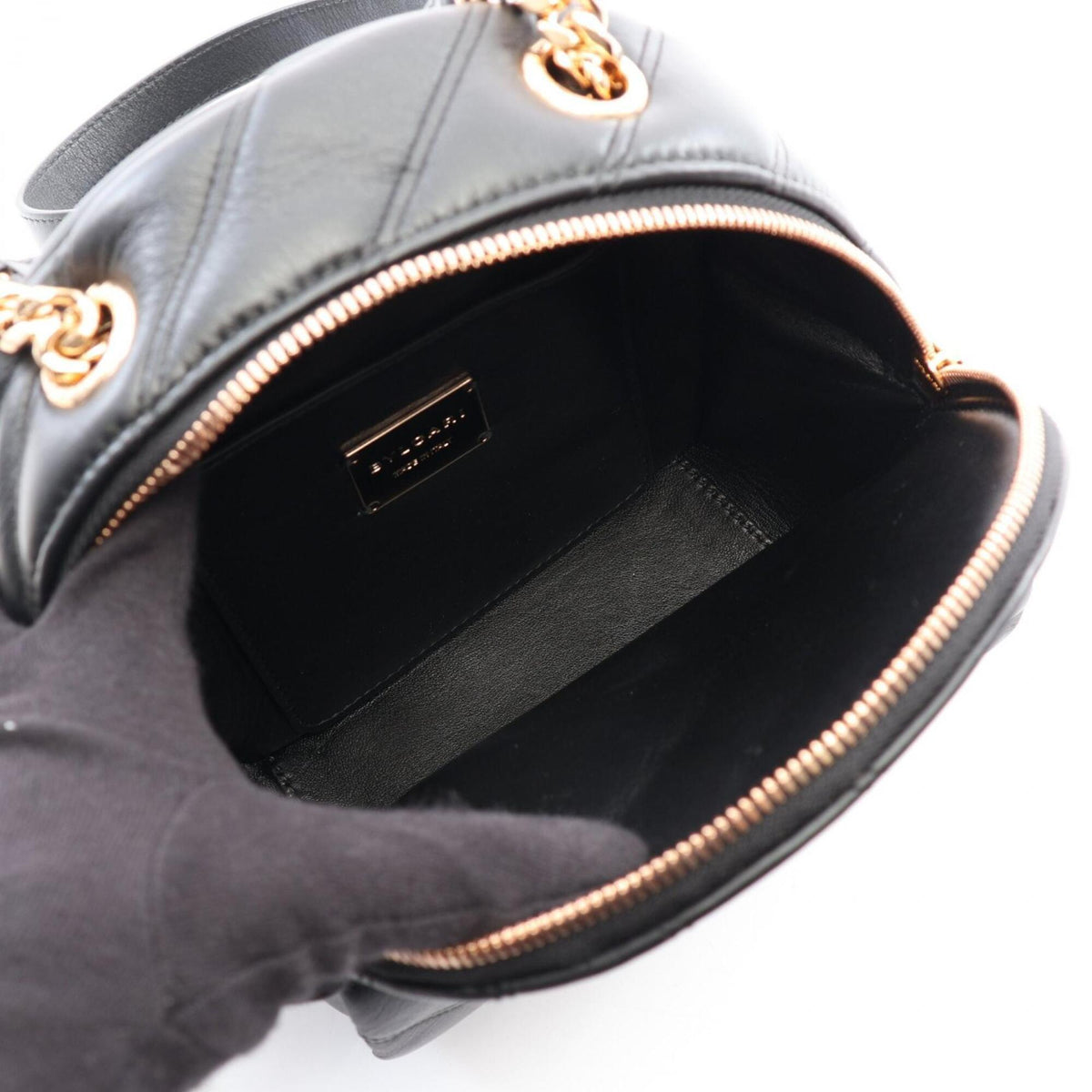 Bvlgari Black Leather Backpack (Pre-Owned)