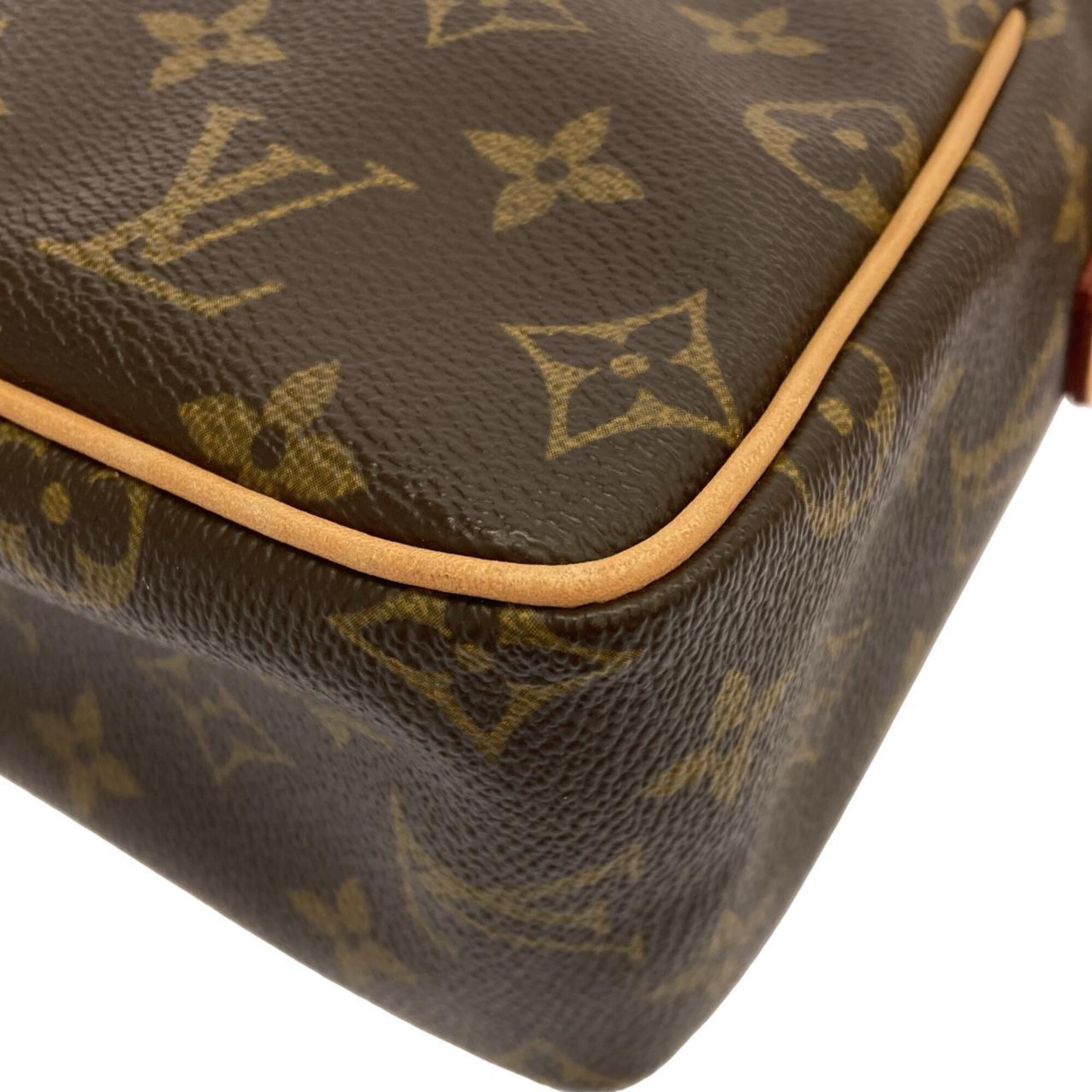 Louis Vuitton Marron Coated Canvas Shoulder Bag (Pre-Owned)