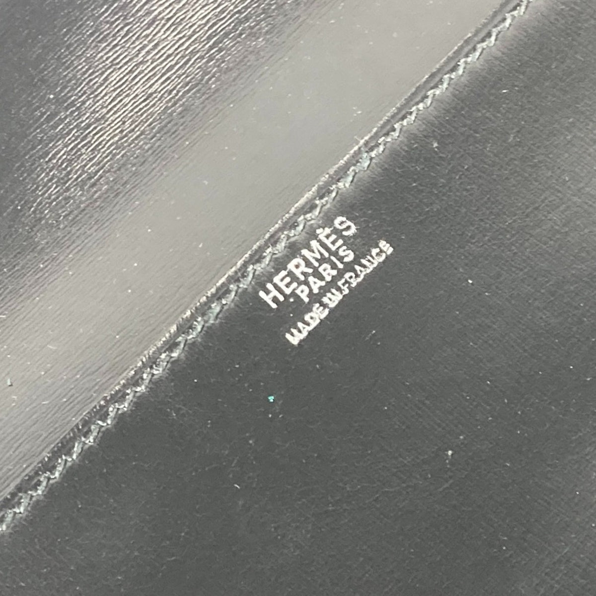 Hermes Black Box Calf Leather Clutch Bag Pouch (Pre-Owned)