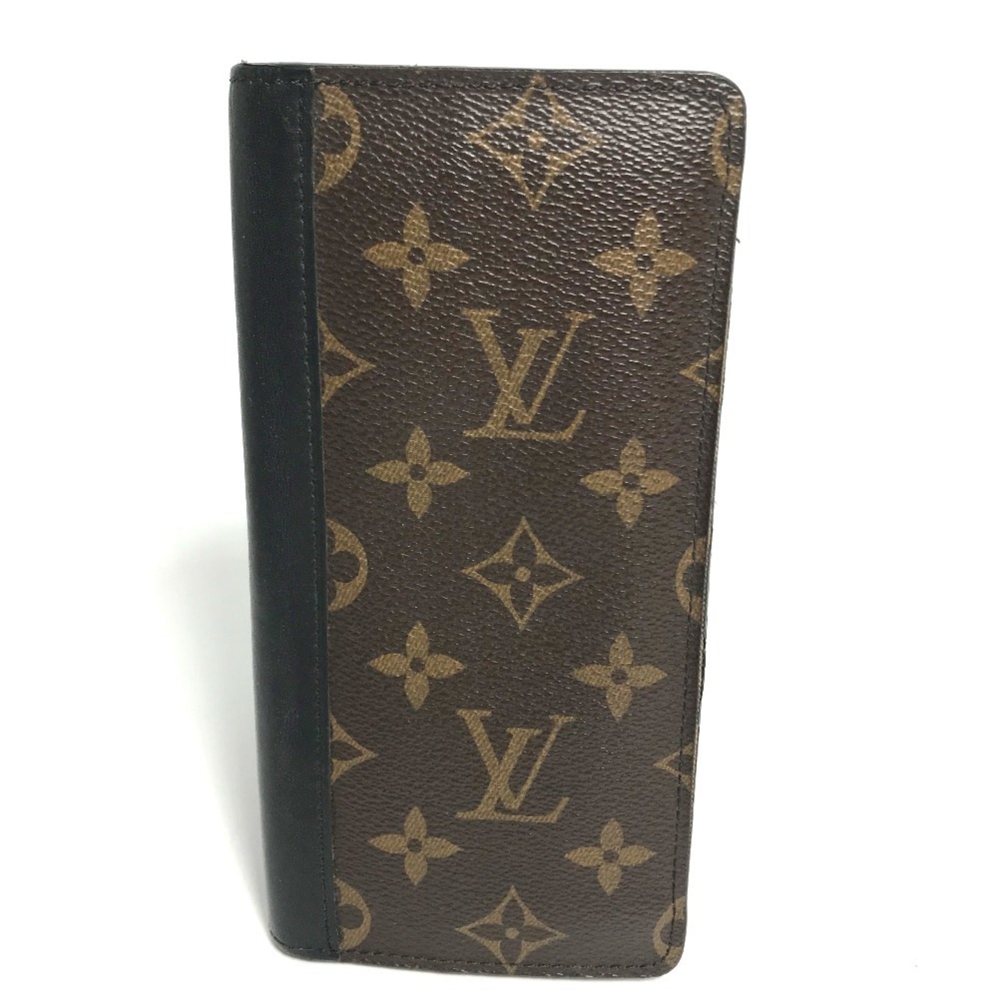 Louis Vuitton Monogram Macassar Black Brown Monogram Monogram Long Wallet (Bi-Fold) (Pre-Owned)