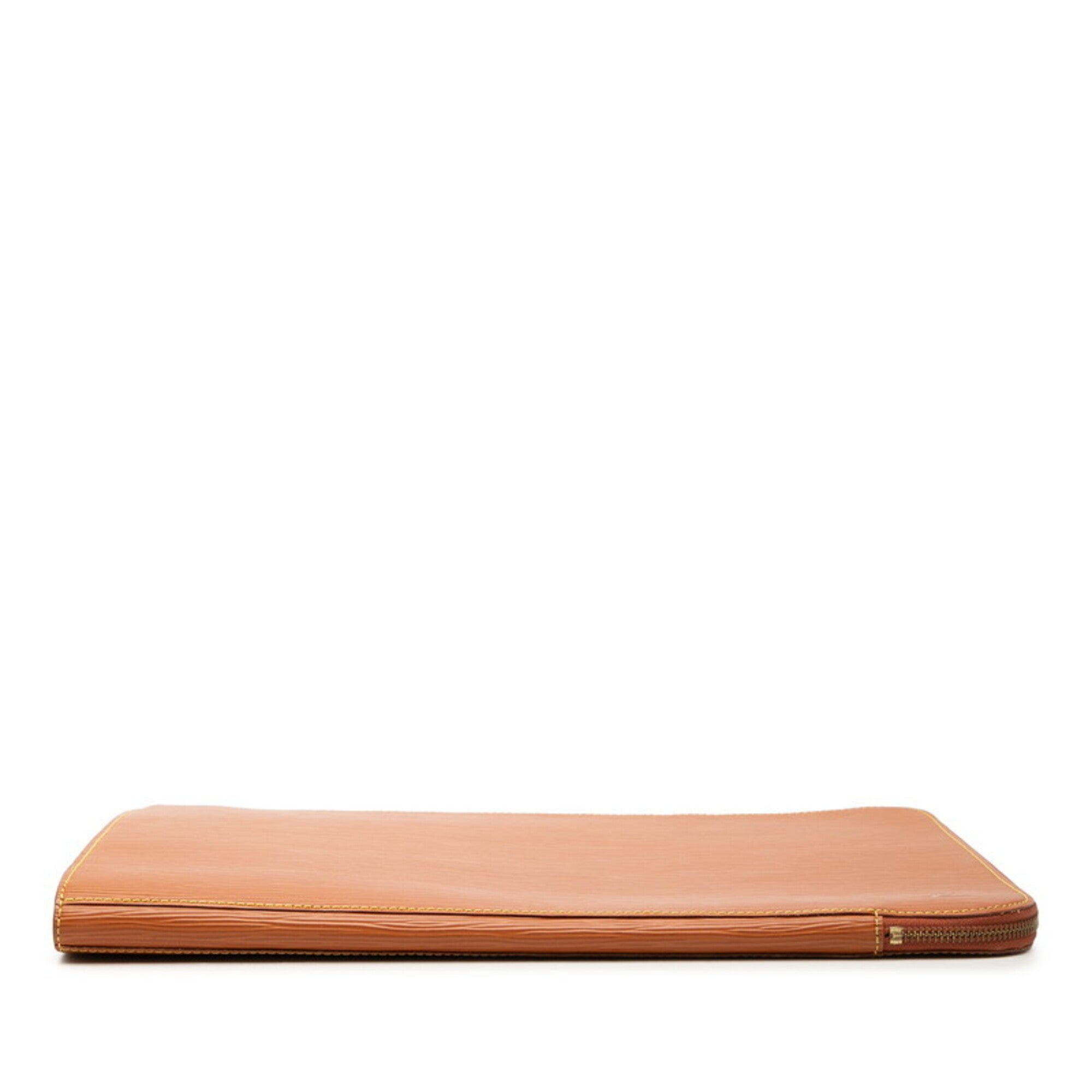 Louis Vuitton Epi Brown Gold Cipango Leather Clutch Bag (Pre-Owned)