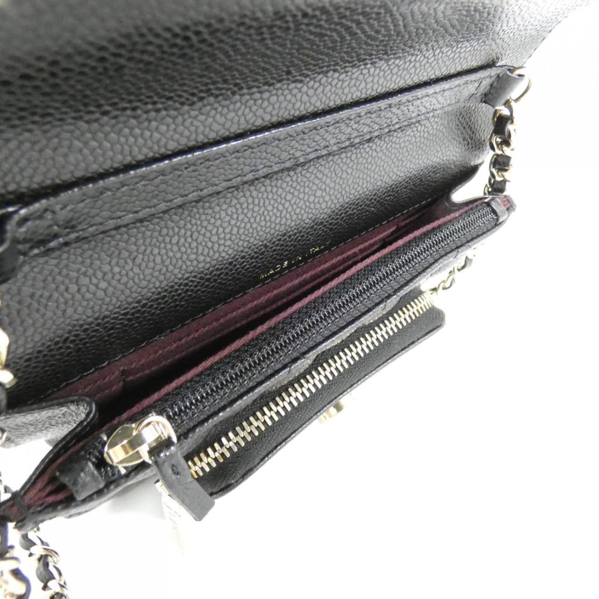 Chanel Black Grained Calfskin Shoulder Bag (Pre-Owned)