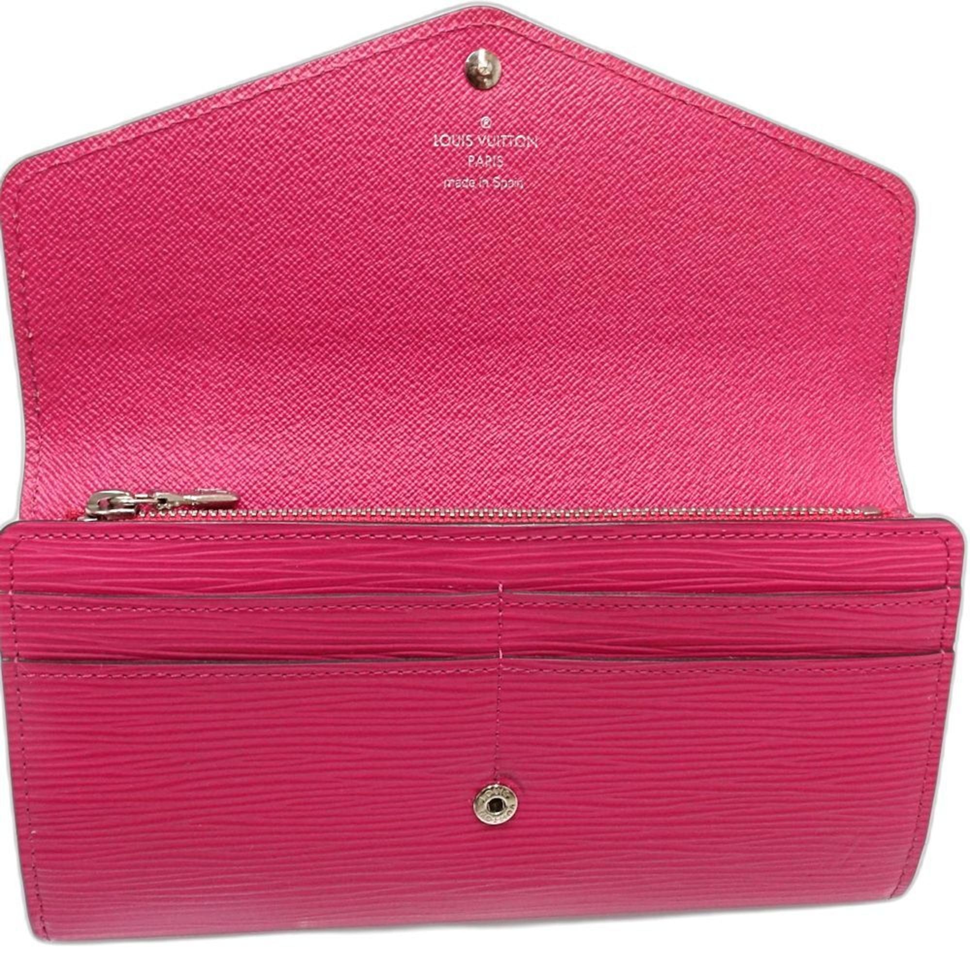Louis Vuitton Hot Pink Leather Long Wallet (Bi-Fold) (Pre-Owned)