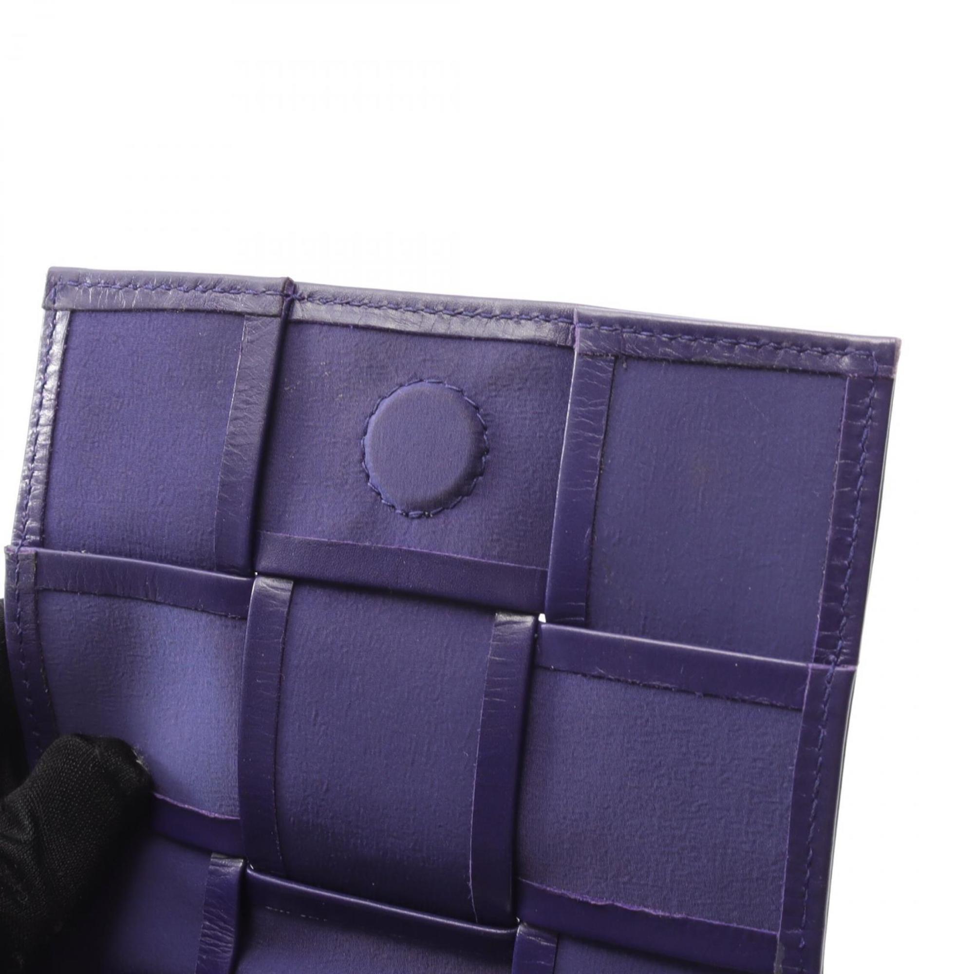 Bottega Veneta Purple Leather Shoulder Bag (Pre-Owned)