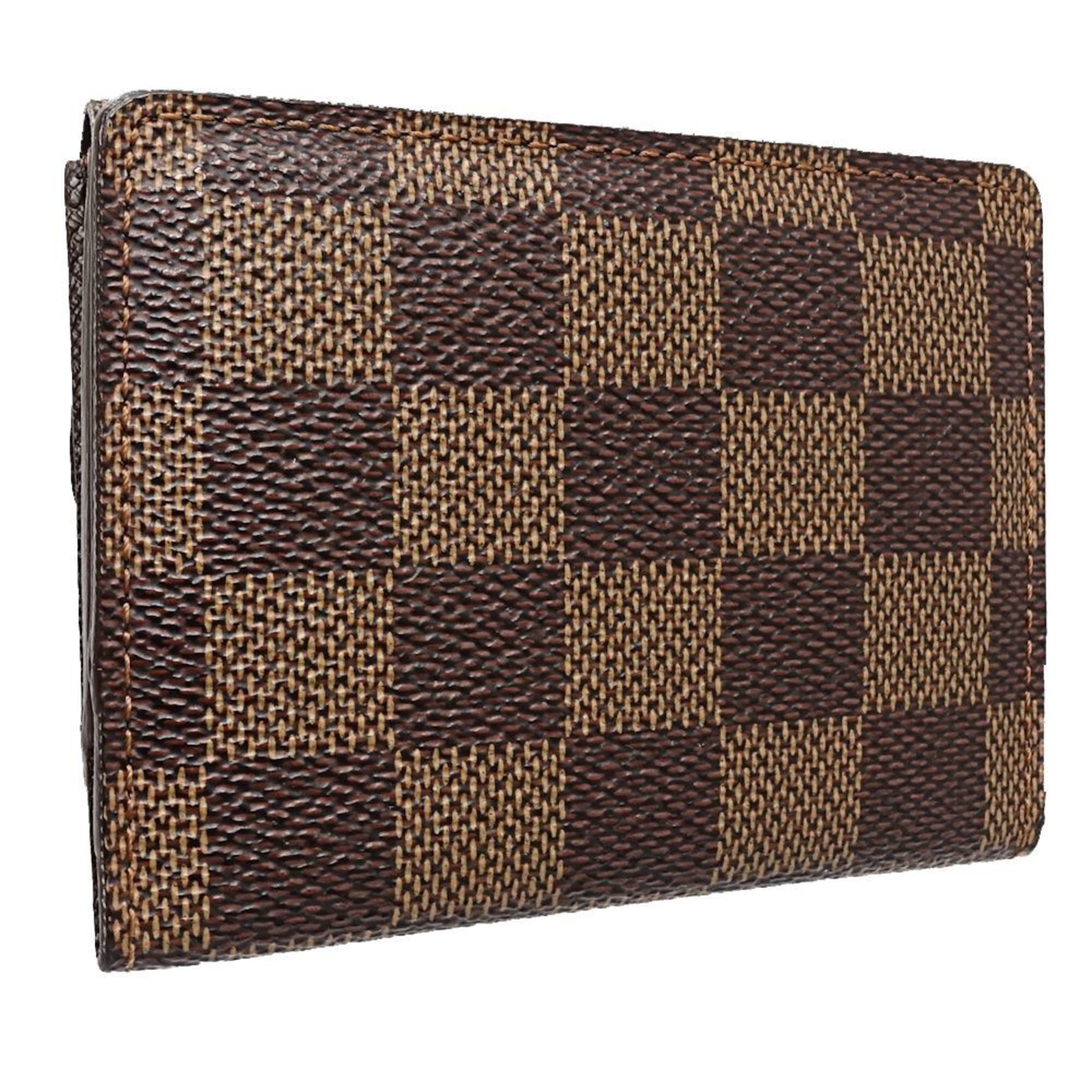 Louis Vuitton Damier Canvas Ebene Damier Canvas Wallet (Bi-Fold) (Pre-Owned)