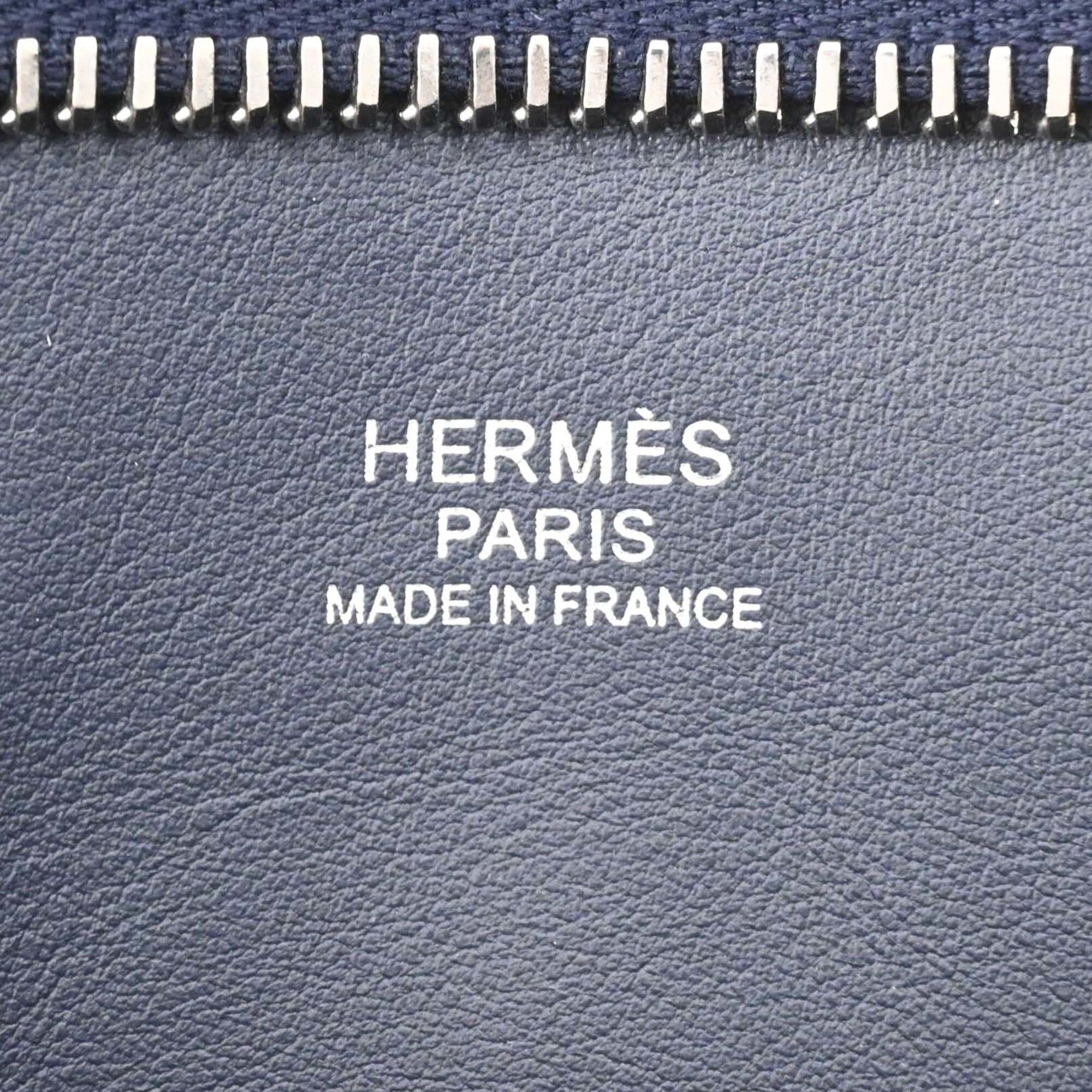 Hermes Navy Evercalf Leather Sling Bag (Pre-Owned)