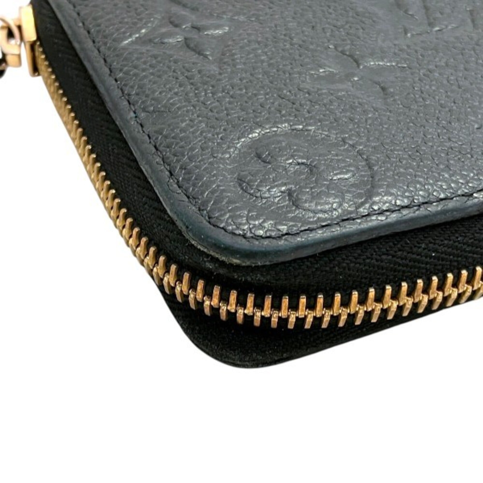 Louis Vuitton Black Noir Leather Coin Purse/Coin Case (Pre-Owned)