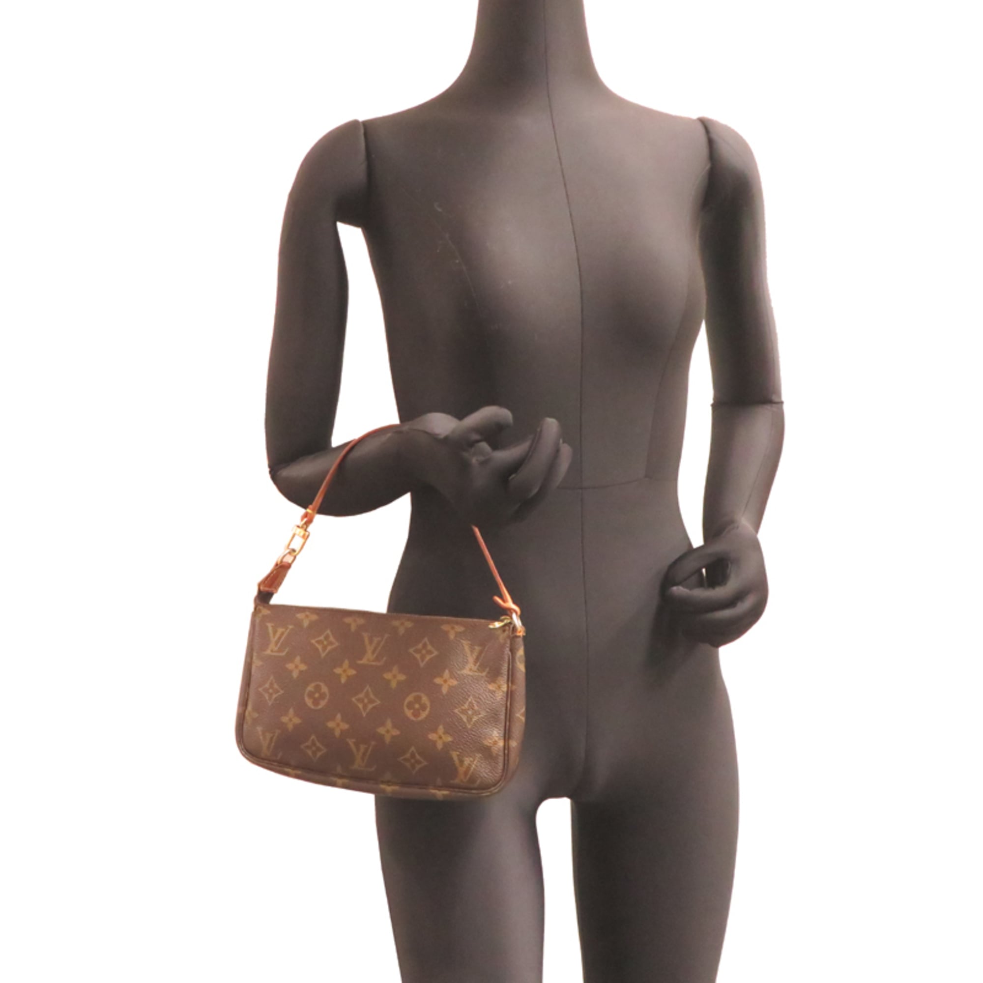 Louis Vuitton Brown Monogram Handbag Pochette (Pre-Owned)