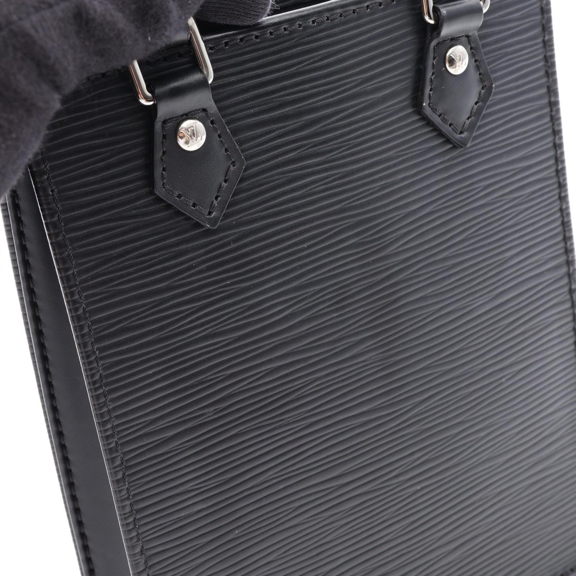 Louis Vuitton Black Leather Handbag (Pre-Owned)