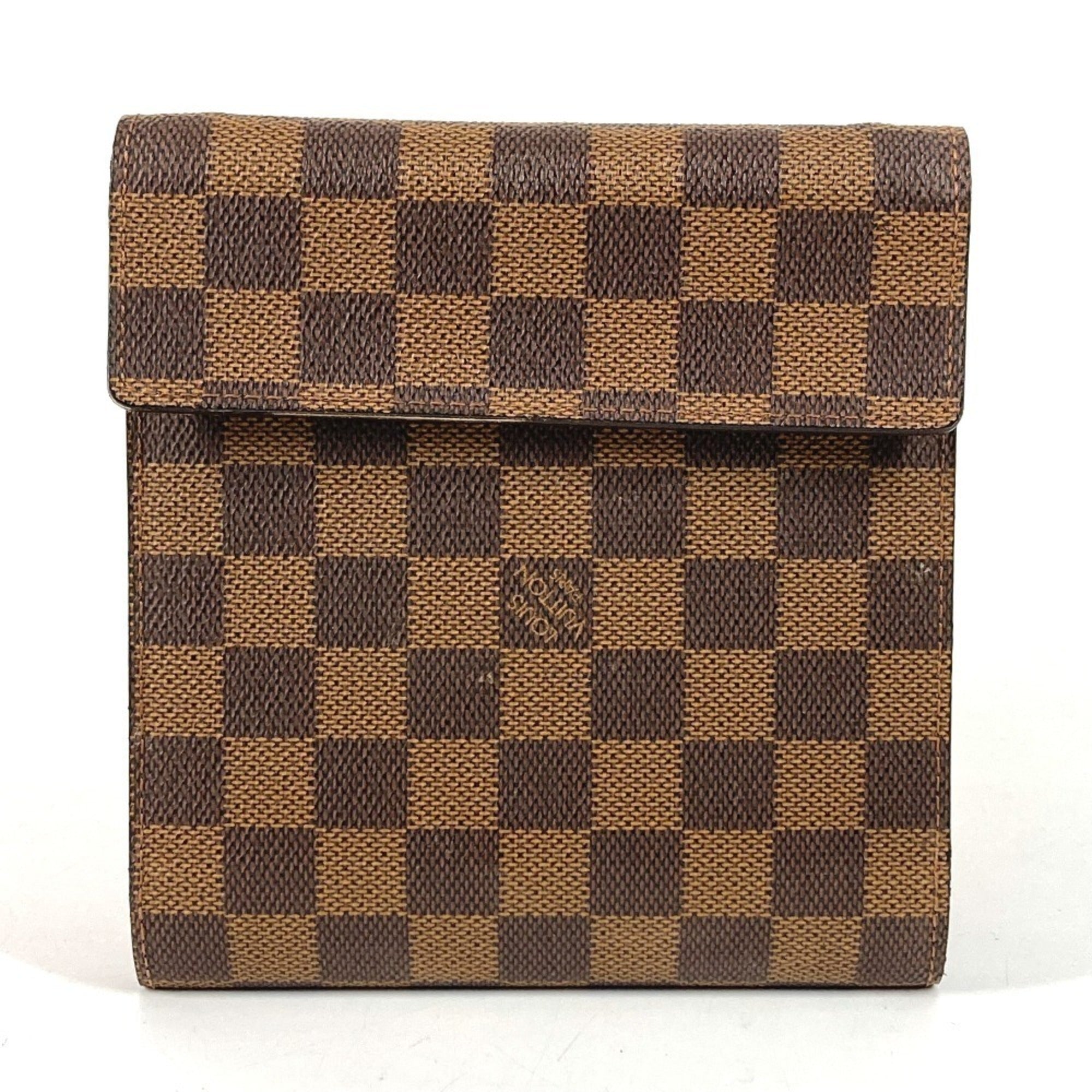 Louis Vuitton Brown Damier Canvas Ebene Damier Canvas Handbag Pouch (Pre-Owned)