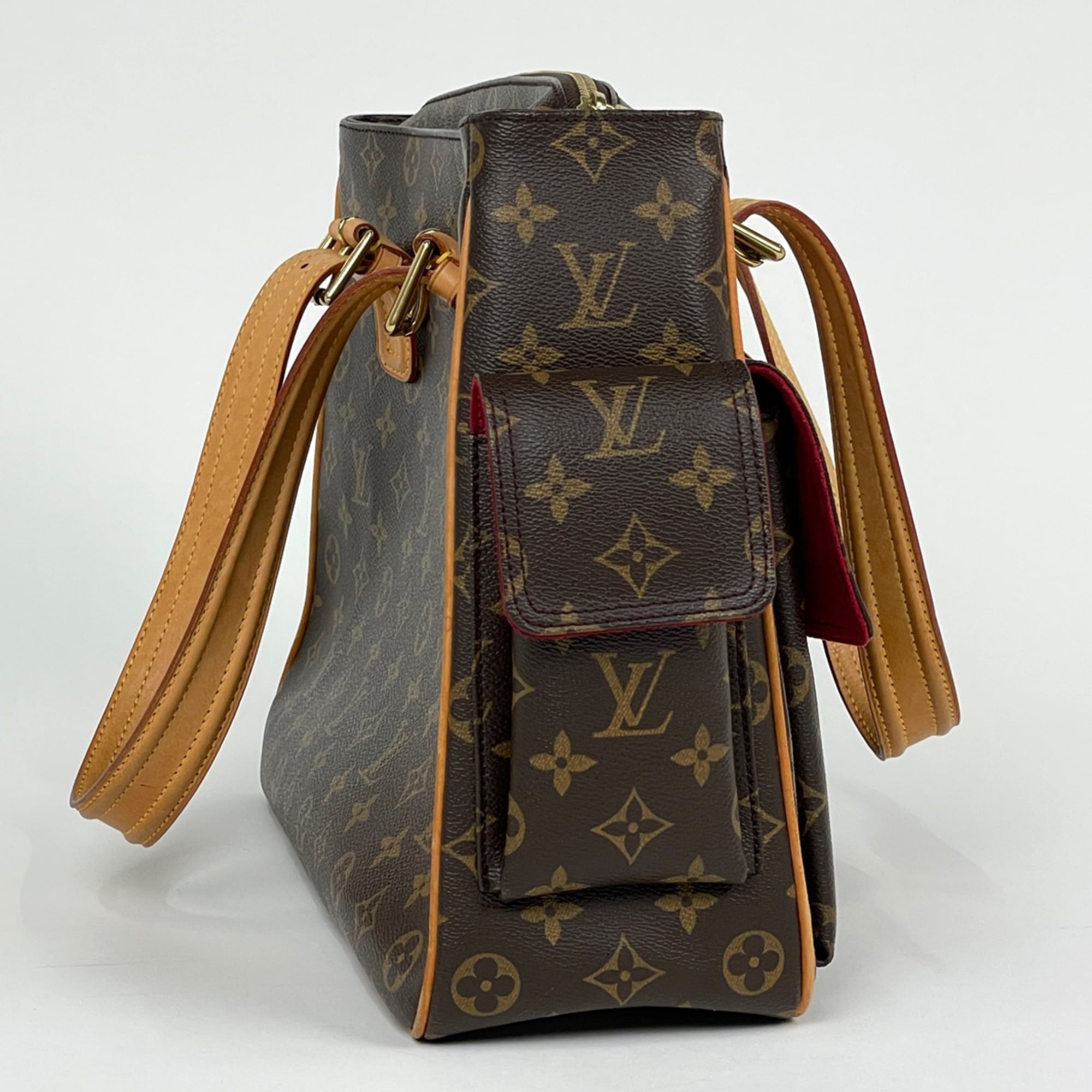 Louis Vuitton Brown Monogram Handbag Tote Bag (Pre-Owned)