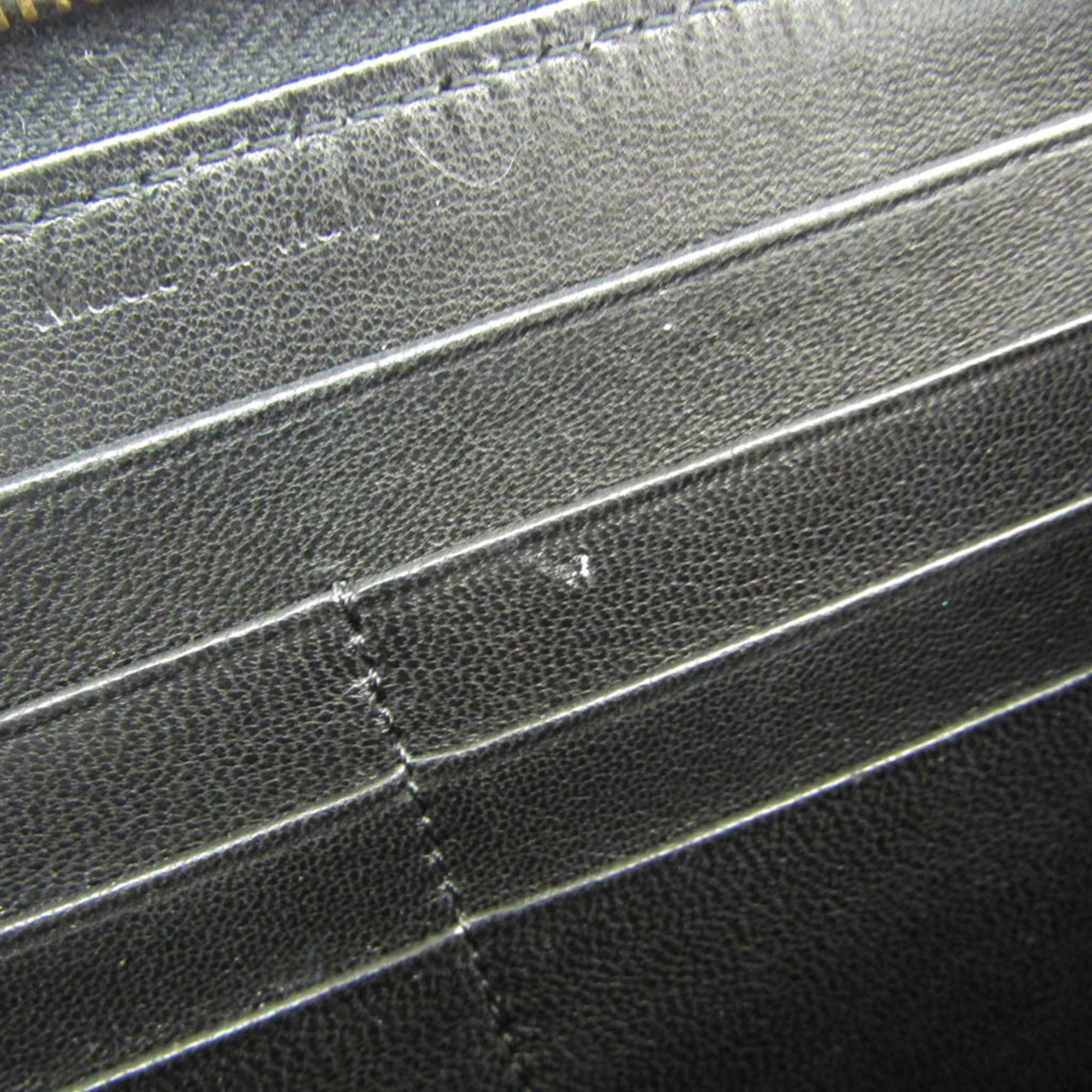 Celine Navy Leather Long Wallet (Bi-Fold) (Pre-Owned)