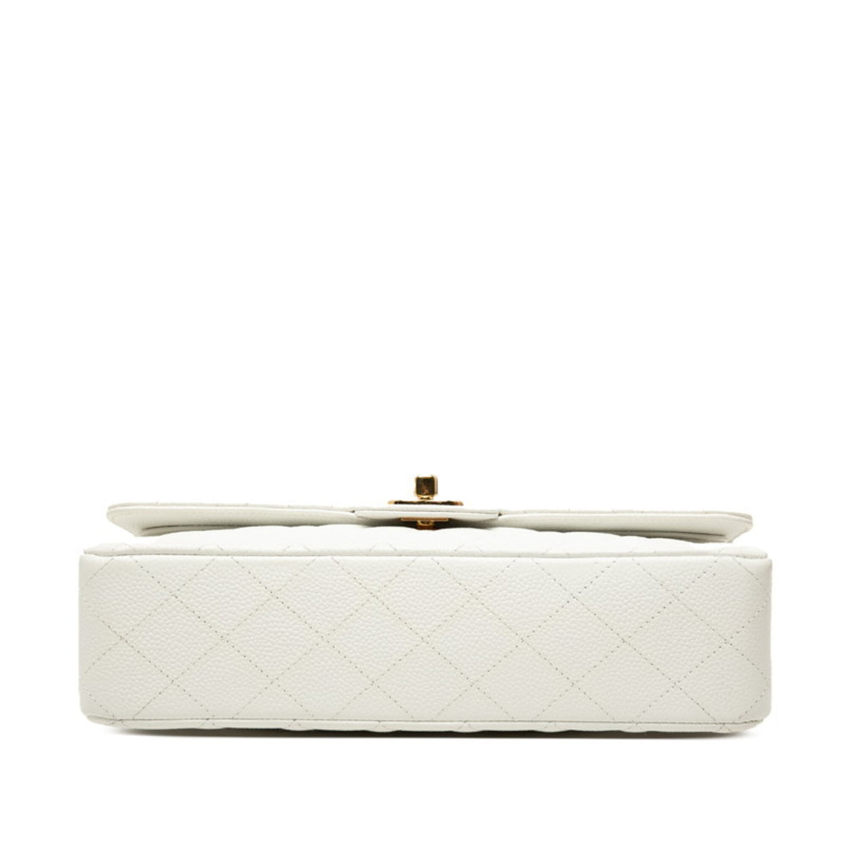 Chanel White Grained Calfskin Shoulder Bag (Pre-Owned)