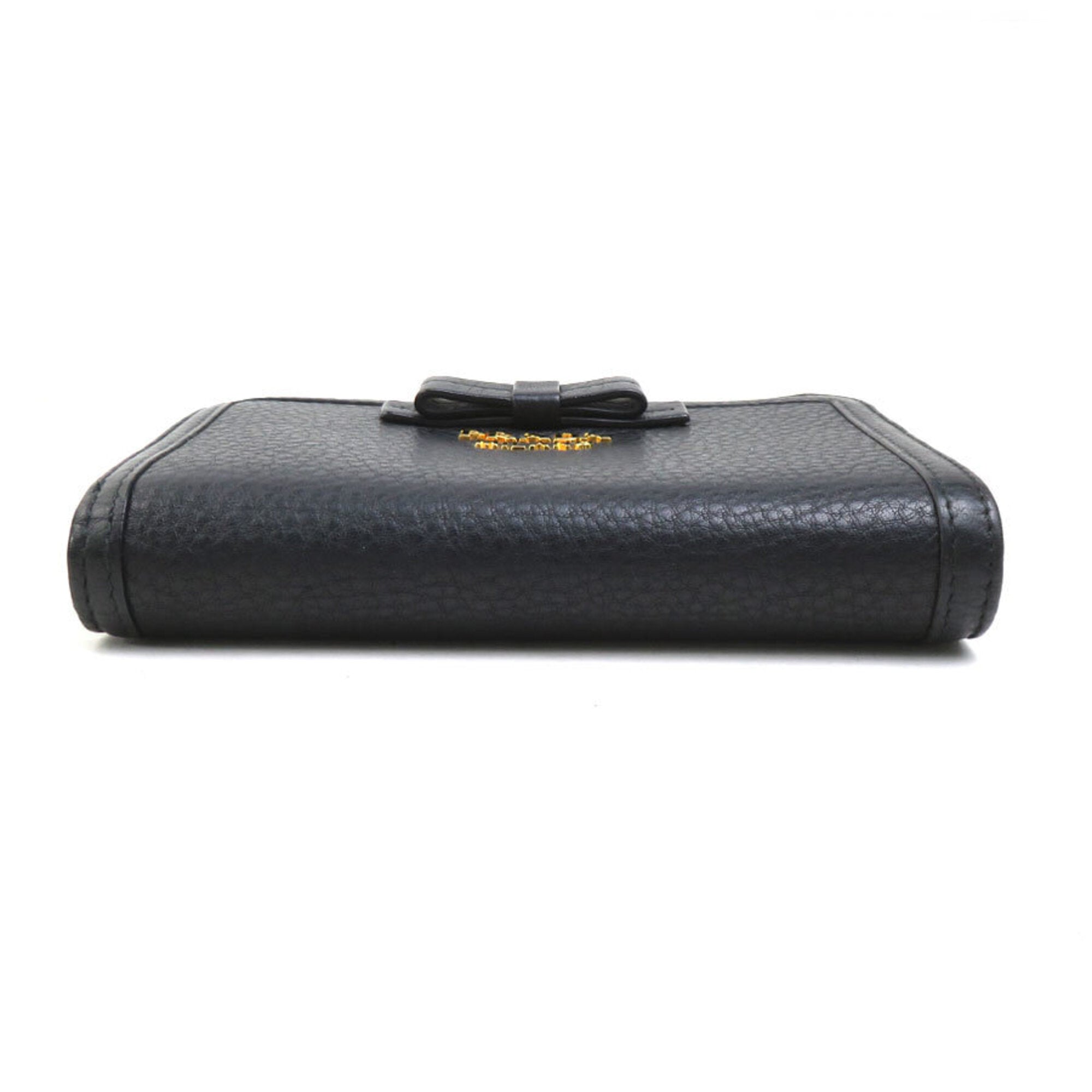 Prada Black Leather Wallet (Bi-Fold) (Pre-Owned)