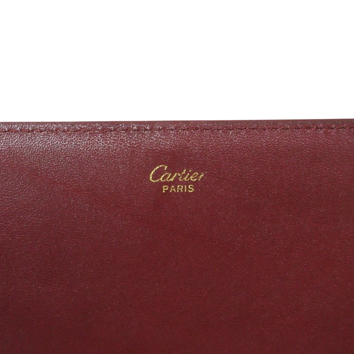 Cartier Bordeaux Leather Clutch Bag (Pre-Owned)