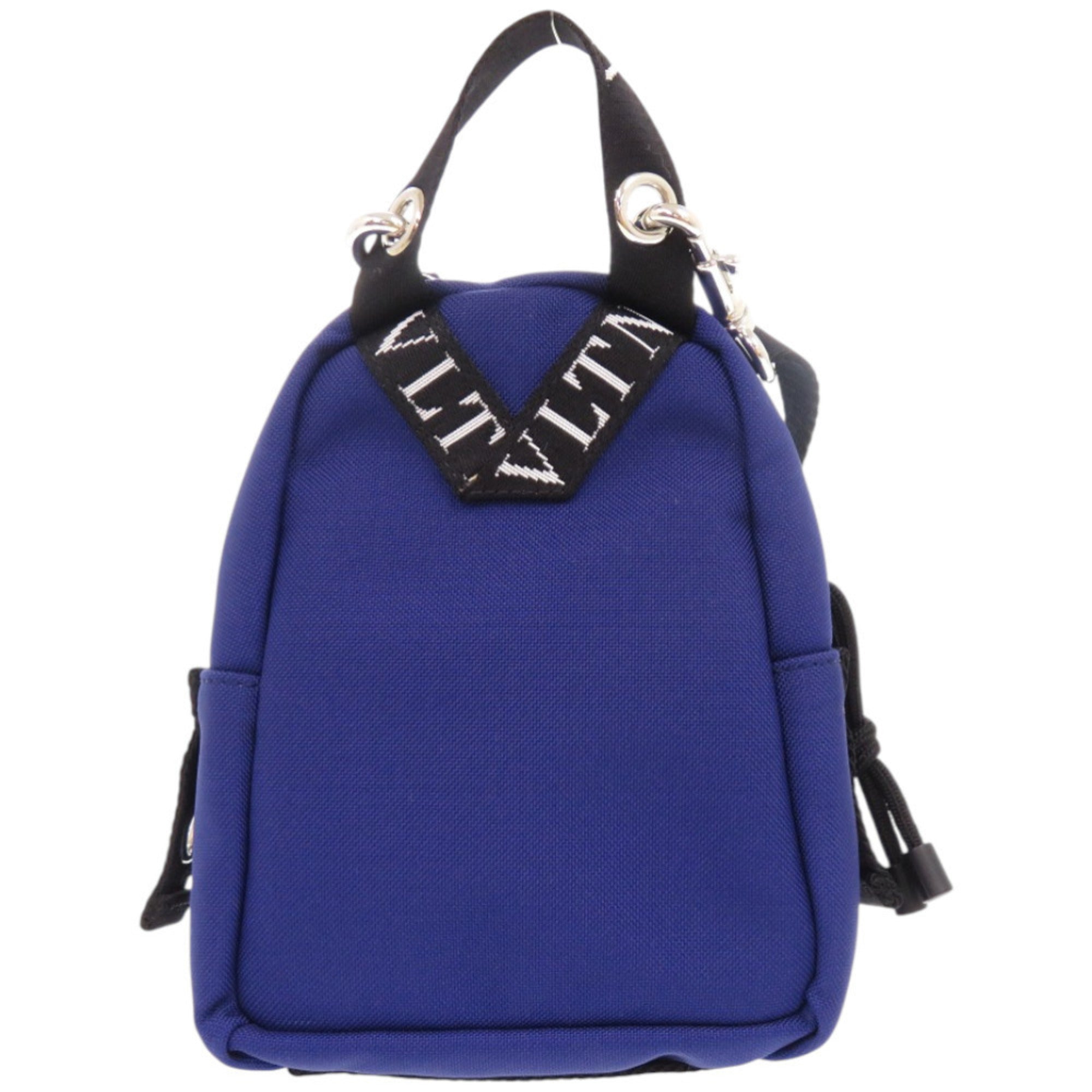 Valentino Garavani Black Blue Nylon Shoulder Bag (Pre-Owned)
