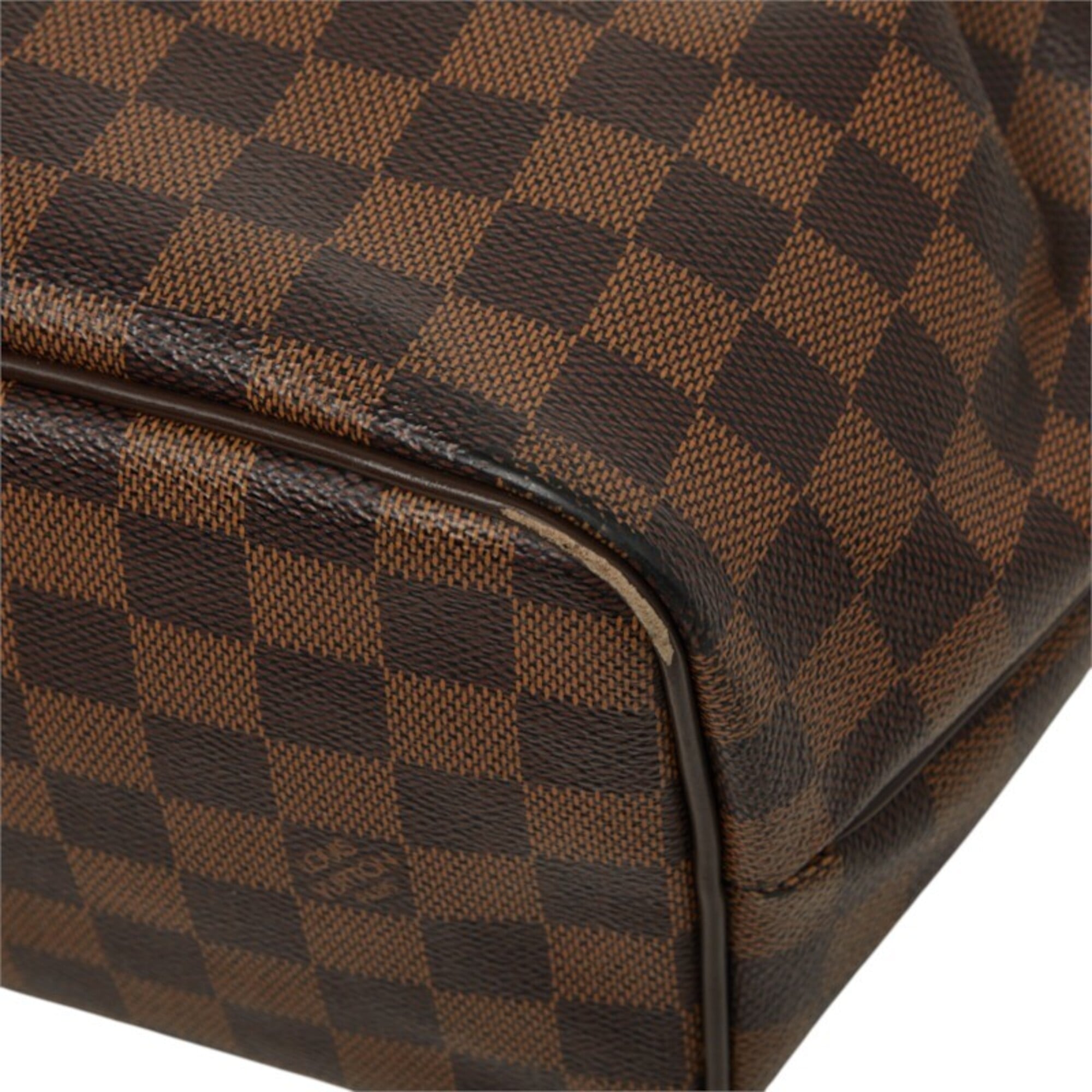 Louis Vuitton Brown Damier Canvas Pvc Leather Shoulder Bag Tote Bag (Pre-Owned)