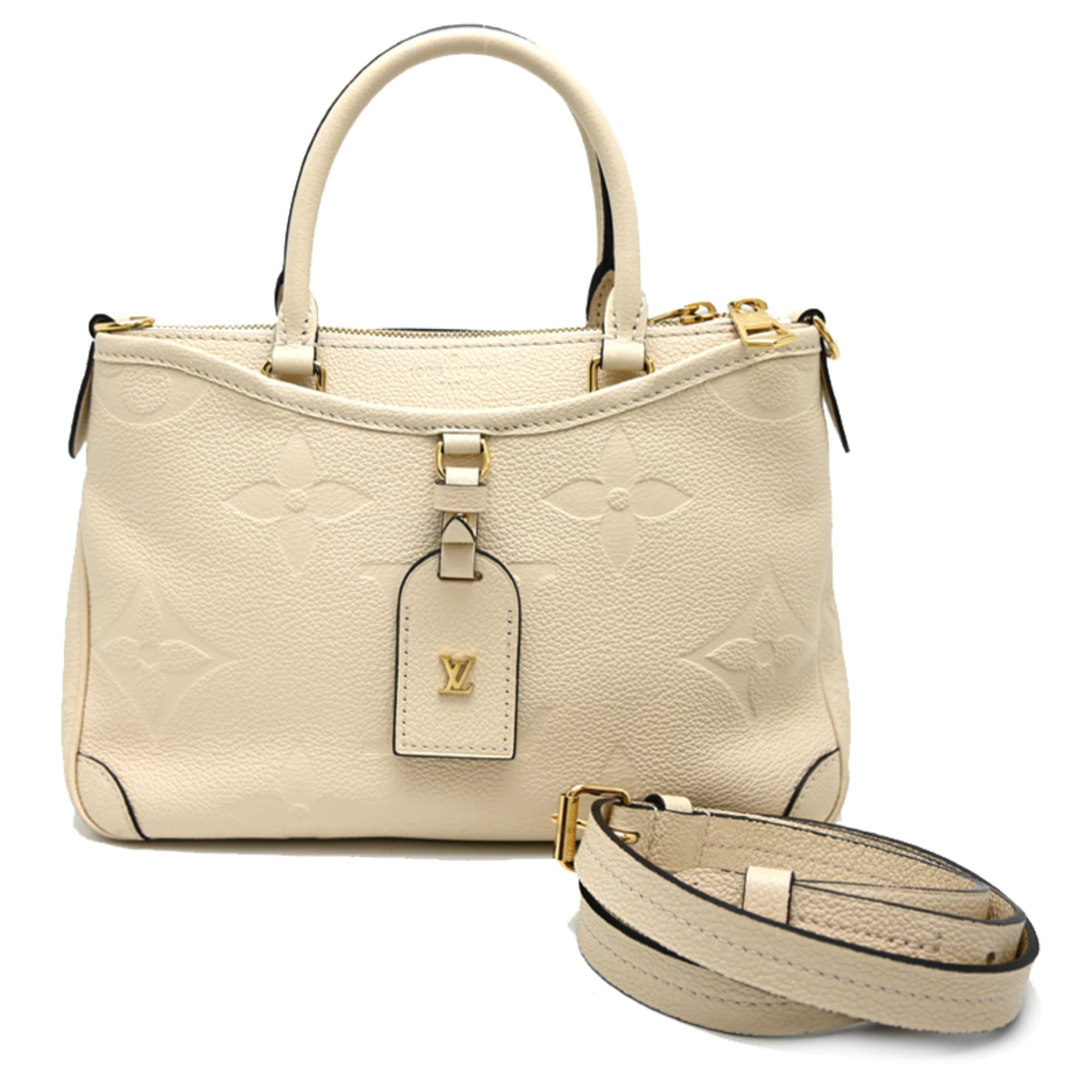 Louis Vuitton Cream Monogram Empreinte Handbag (Pre-Owned)