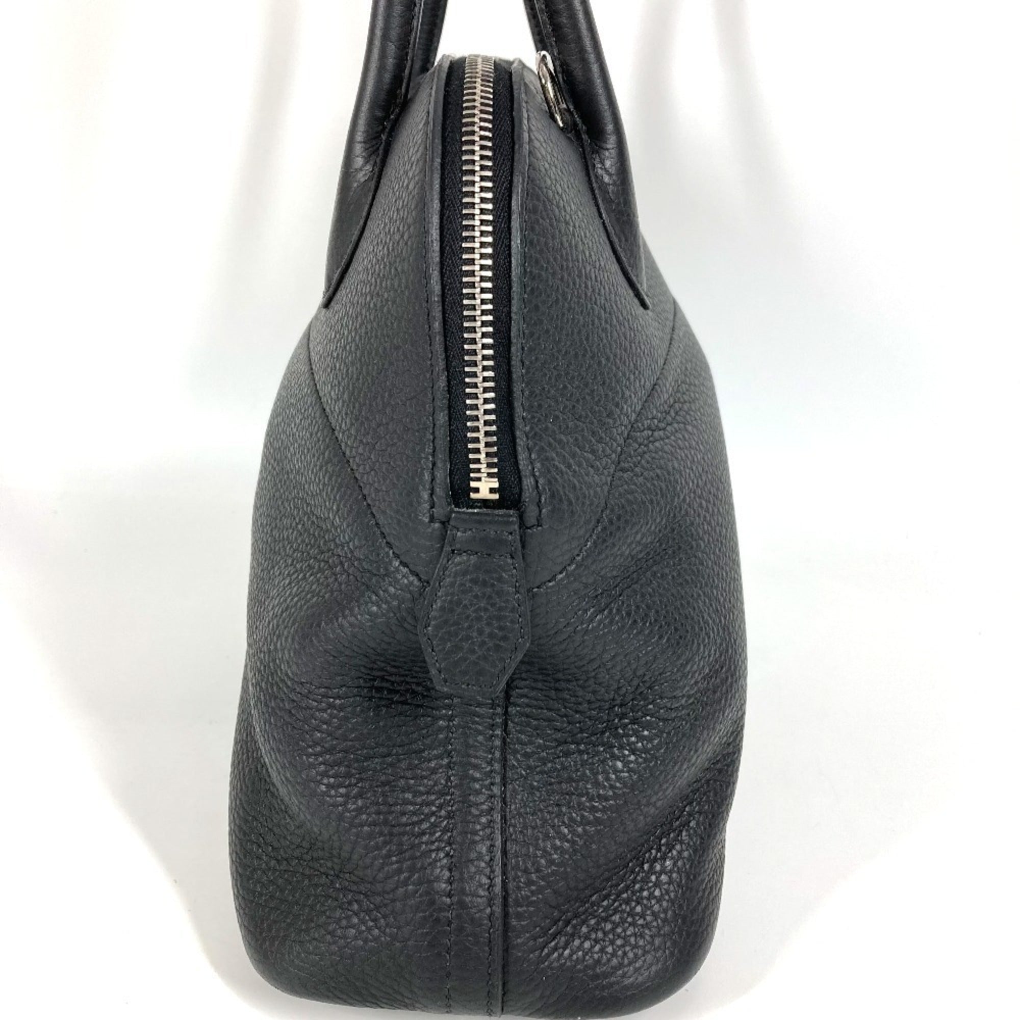 Hermes Black Taurillon Clemence Leather Handbag Shoulder Bag Tote Bag (Pre-Owned)