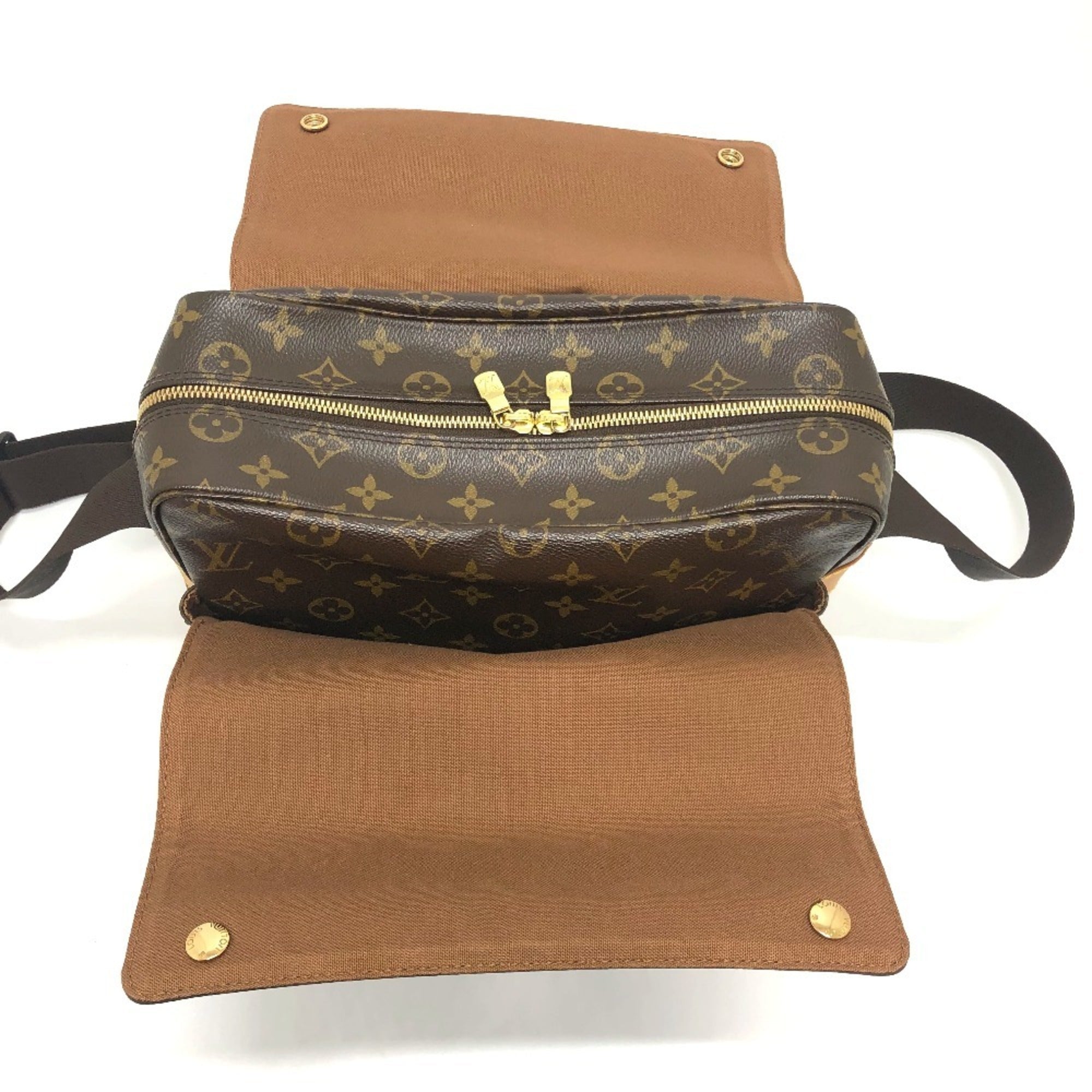 Louis Vuitton Brown Monogram Canvas Messenger Bag Shoulder Bag (Pre-Owned)