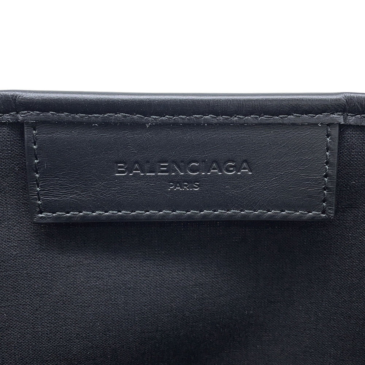 Balenciaga Black Canvas Leather Handbag Tote Bag (Pre-Owned)