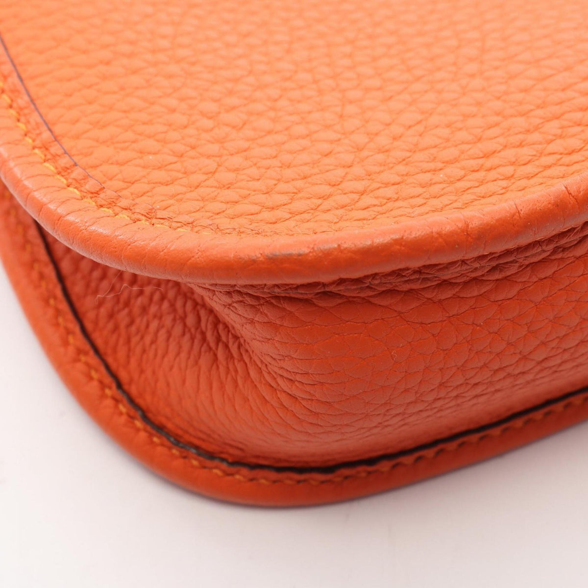 Hermes Orange Taurillon Clemence Leather Handbag Shoulder Bag (Pre-Owned)