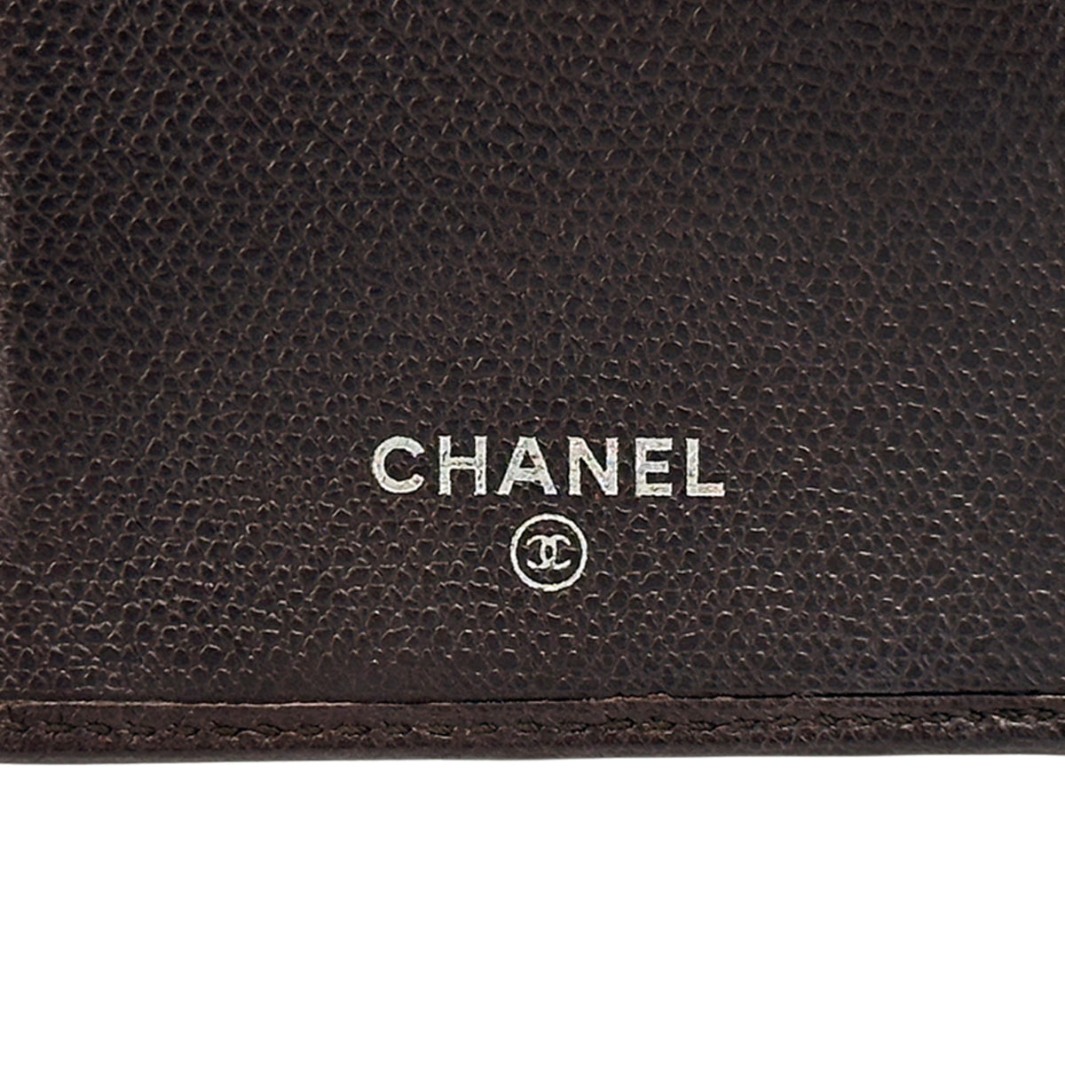 Chanel Dark Brown Leather Wallet (Bi-Fold) (Pre-Owned)