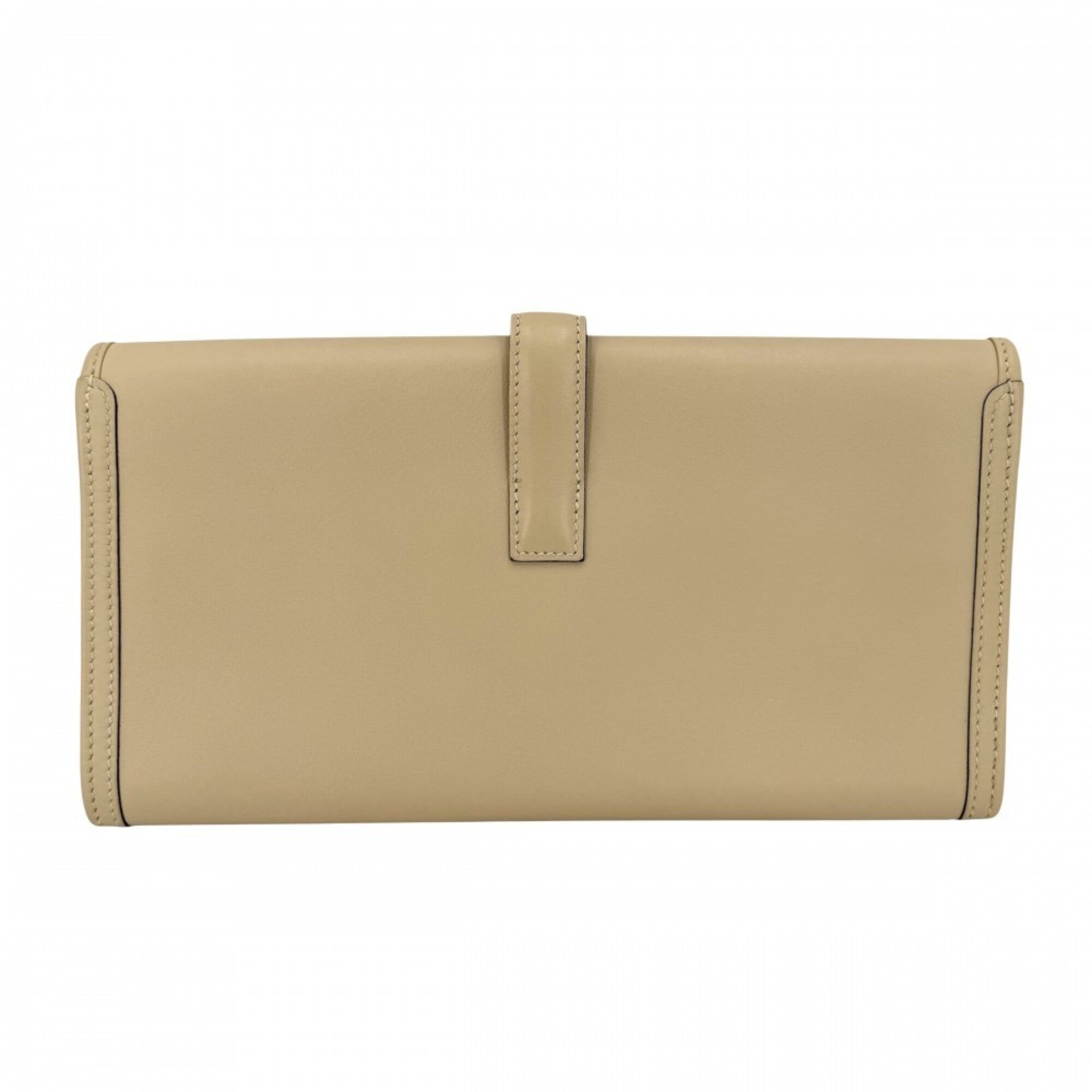 Hermes Beige Leather Clutch Bag (Pre-Owned)