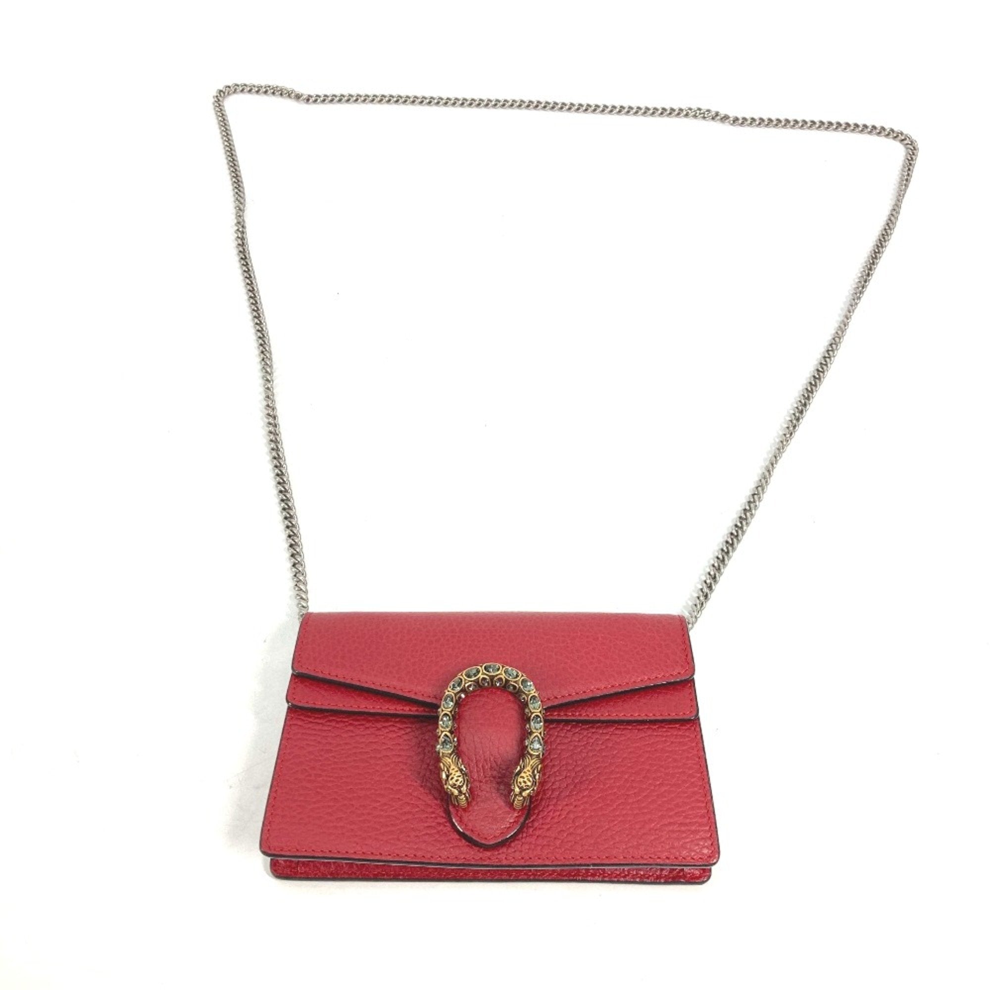 Gucci Red Leather Shoulder Bag (Pre-Owned)