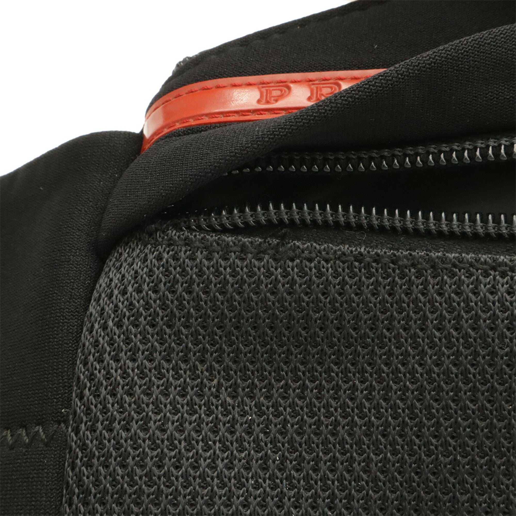 Prada Black Nero Mesh Neoprene Fanny Pack Sling Bag (Pre-Owned)