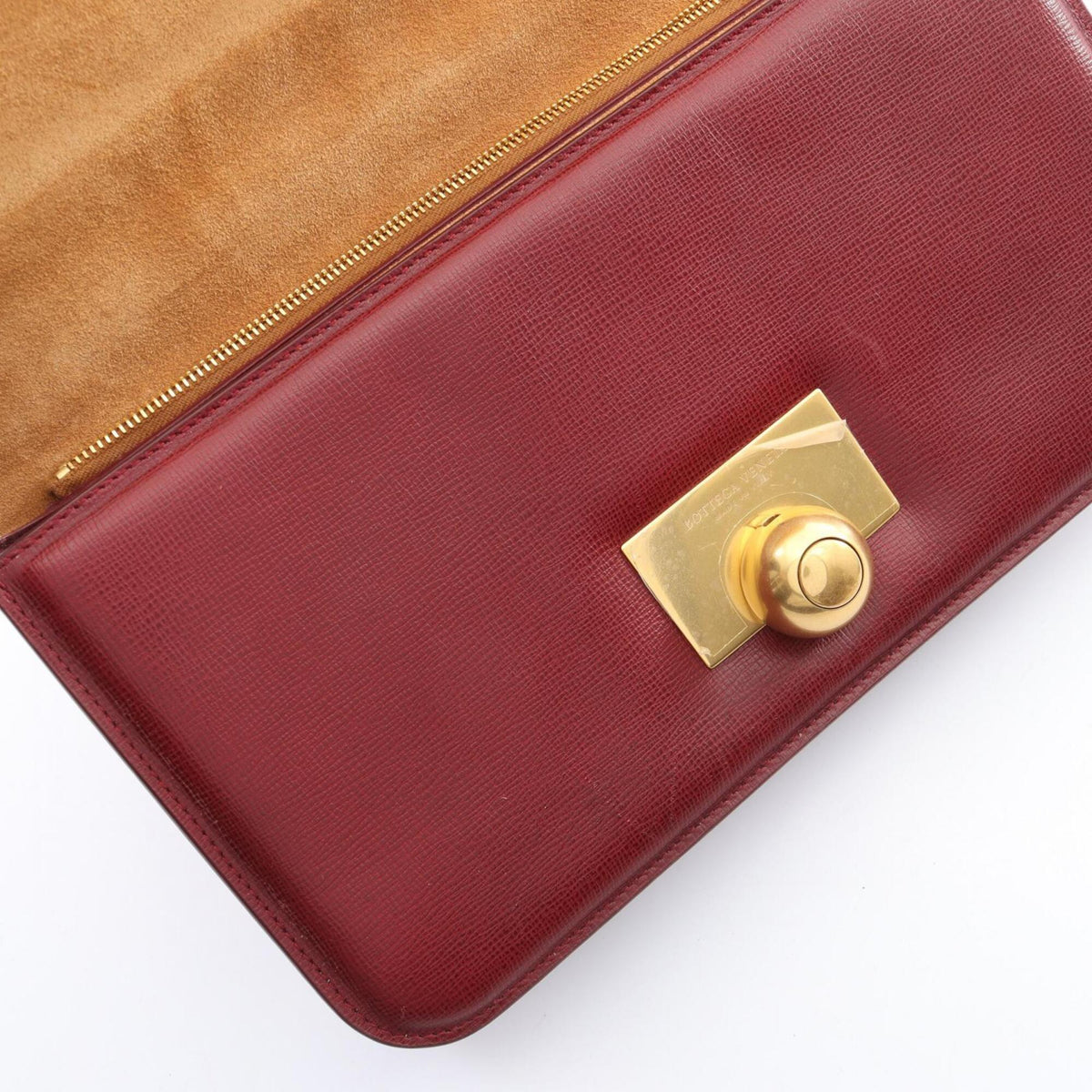 Bottega Veneta Bordeaux Leather Handbag Shoulder Bag (Pre-Owned)