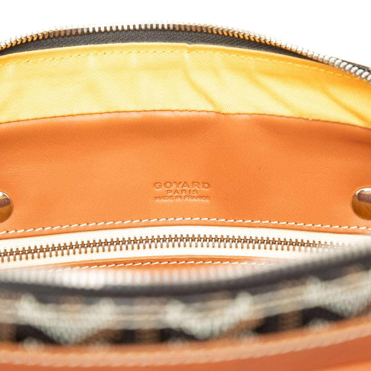 Goyard Brown White Yellow Pvc Leather Briefcase (Pre-Owned)