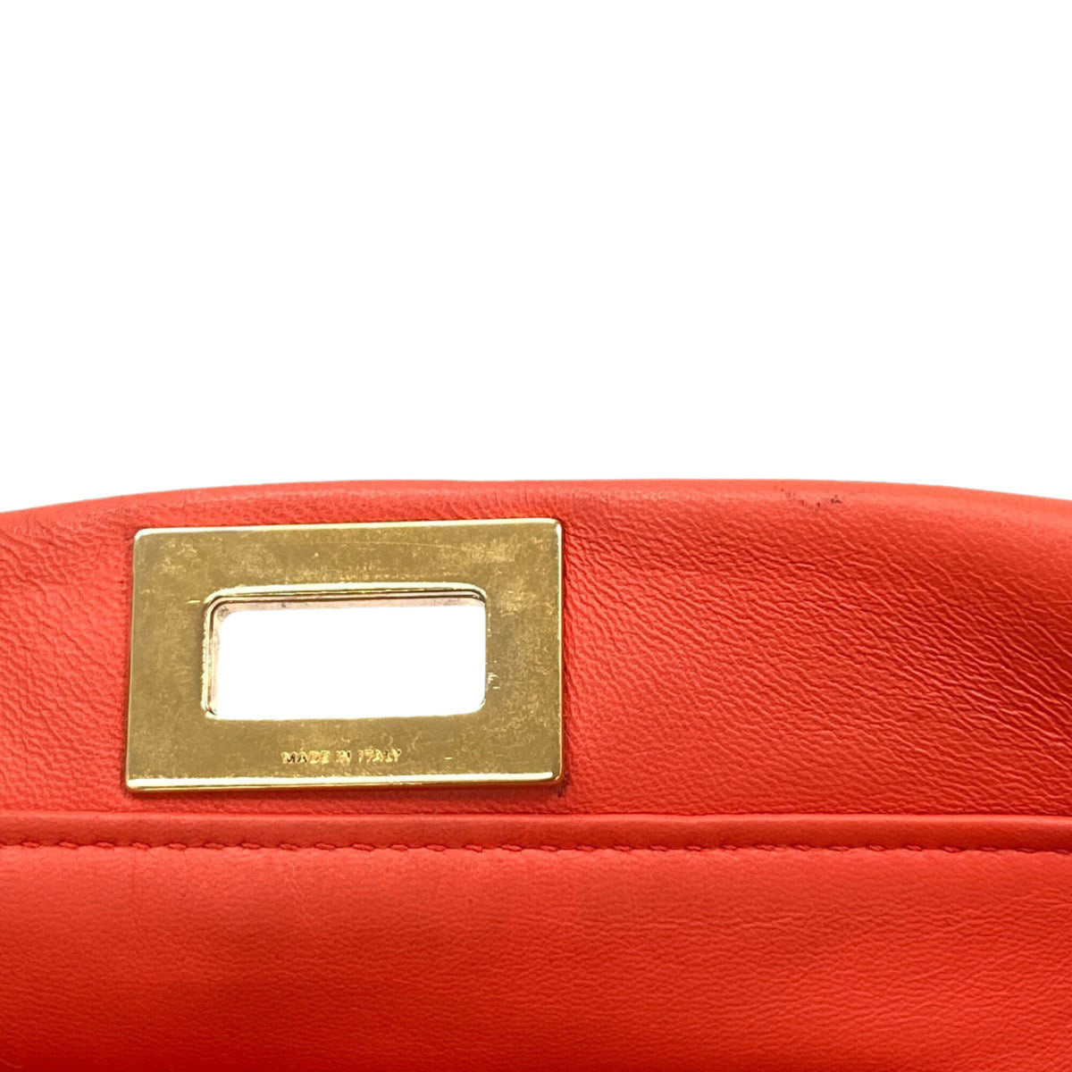 Fendi Orange Leather Handbag (Pre-Owned)